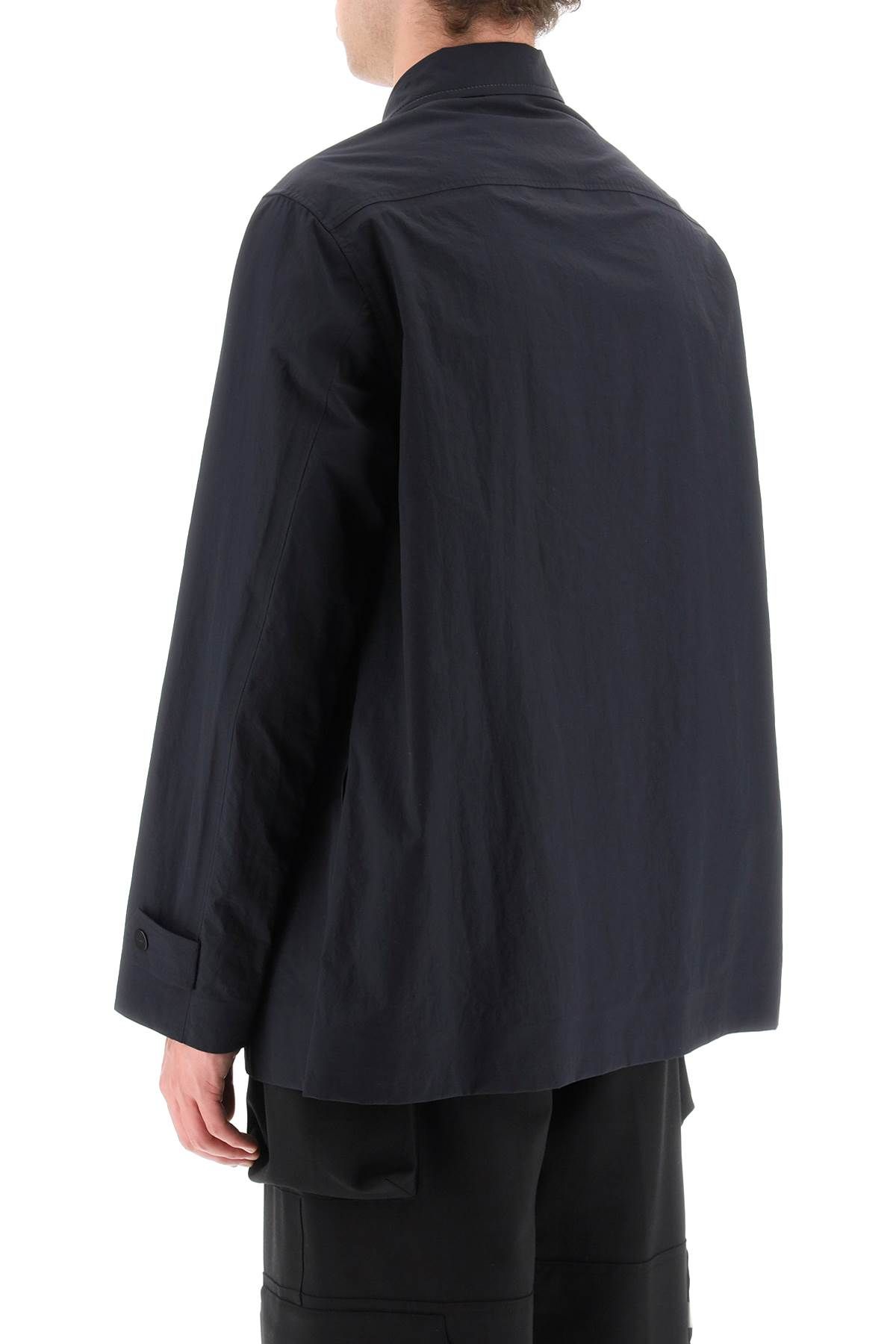 Shop Fendi Lightweight Overshirt Jacket In Blue