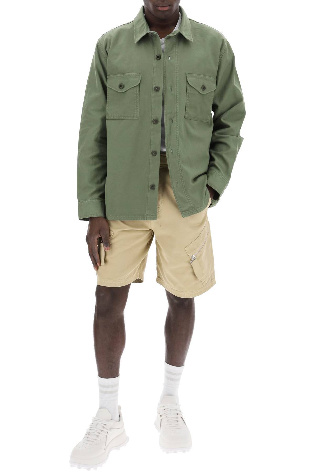 Shop Filson Cotton Overshirt For In Green