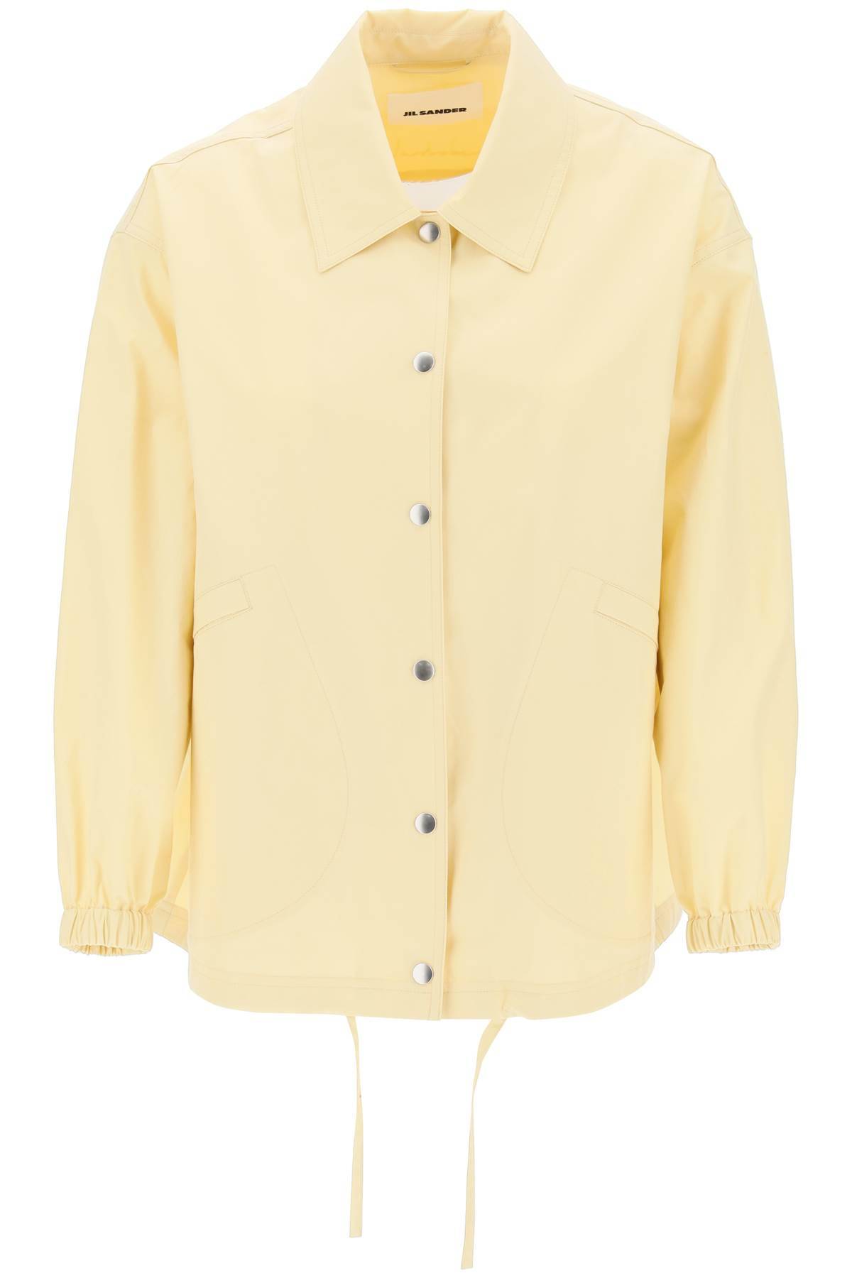 Jil Sander "coach Jacket With Logo Print" In Yellow
