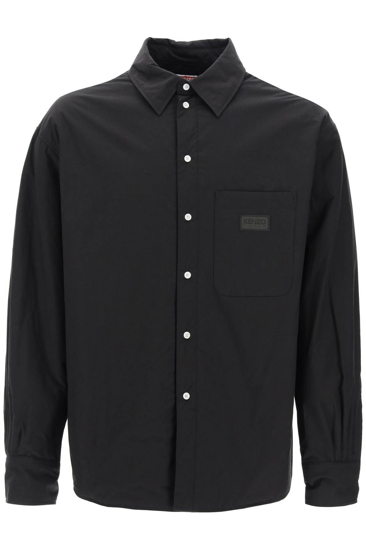 Kenzo Overshirt Imbottita In Black