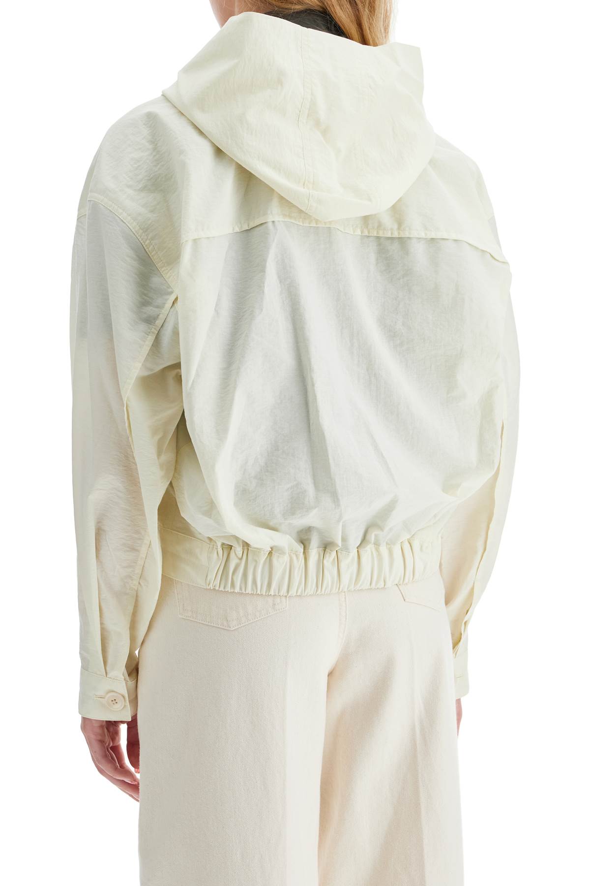 Shop Lemaire Short Hooded Blouson In Neutro