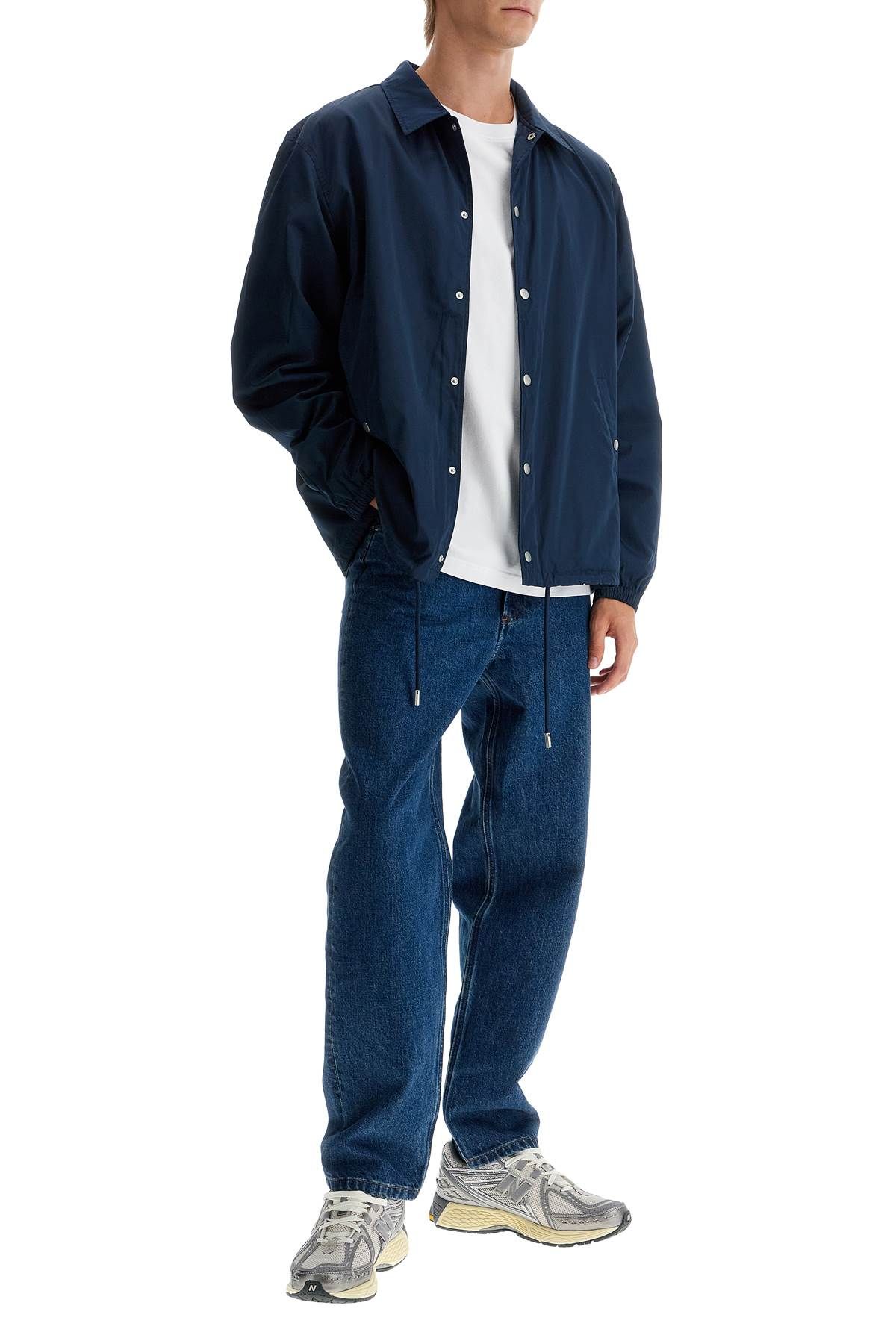 Shop Maison Kitsuné Nylon Coach Jacket For Men In Blue