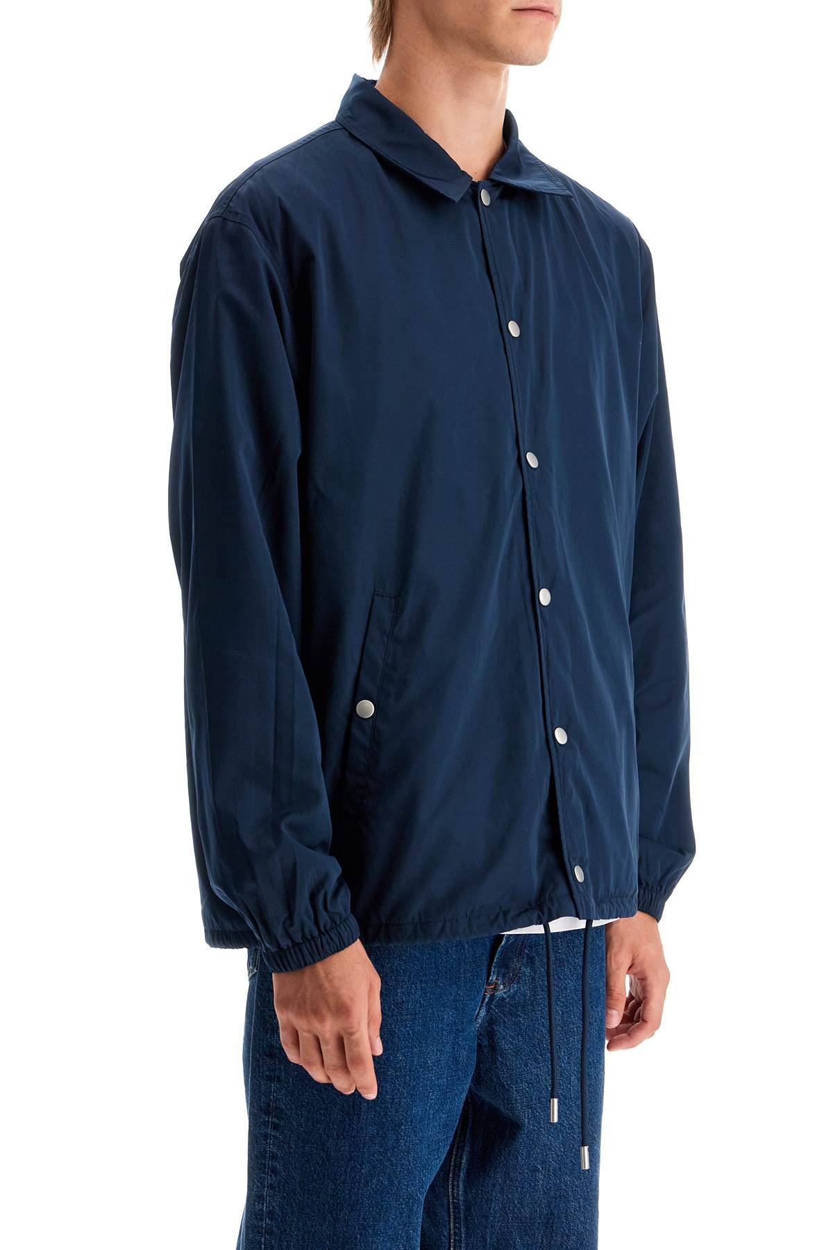 Shop Maison Kitsuné Nylon Coach Jacket For Men In Blue