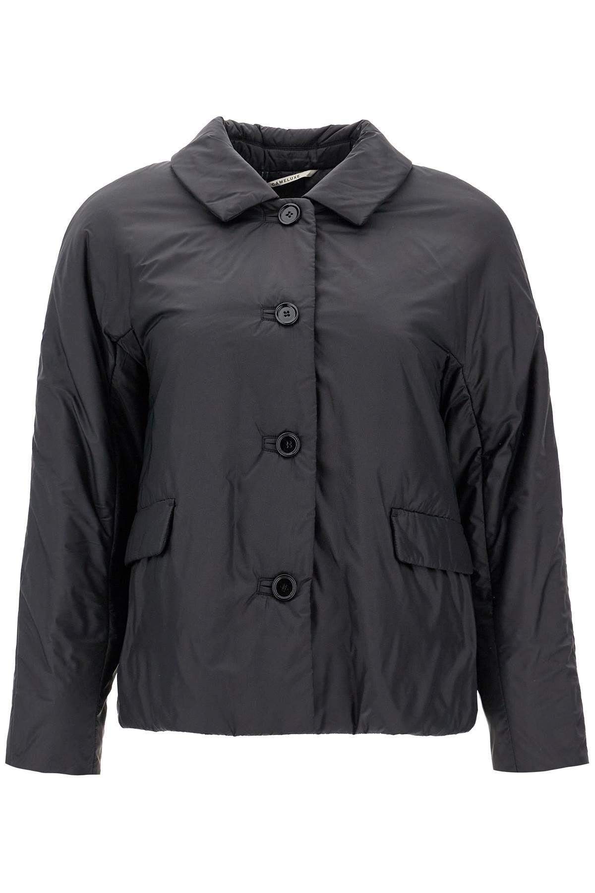 Shop Max Mara The Cube Reversible Technical Canvas Jacket In Black