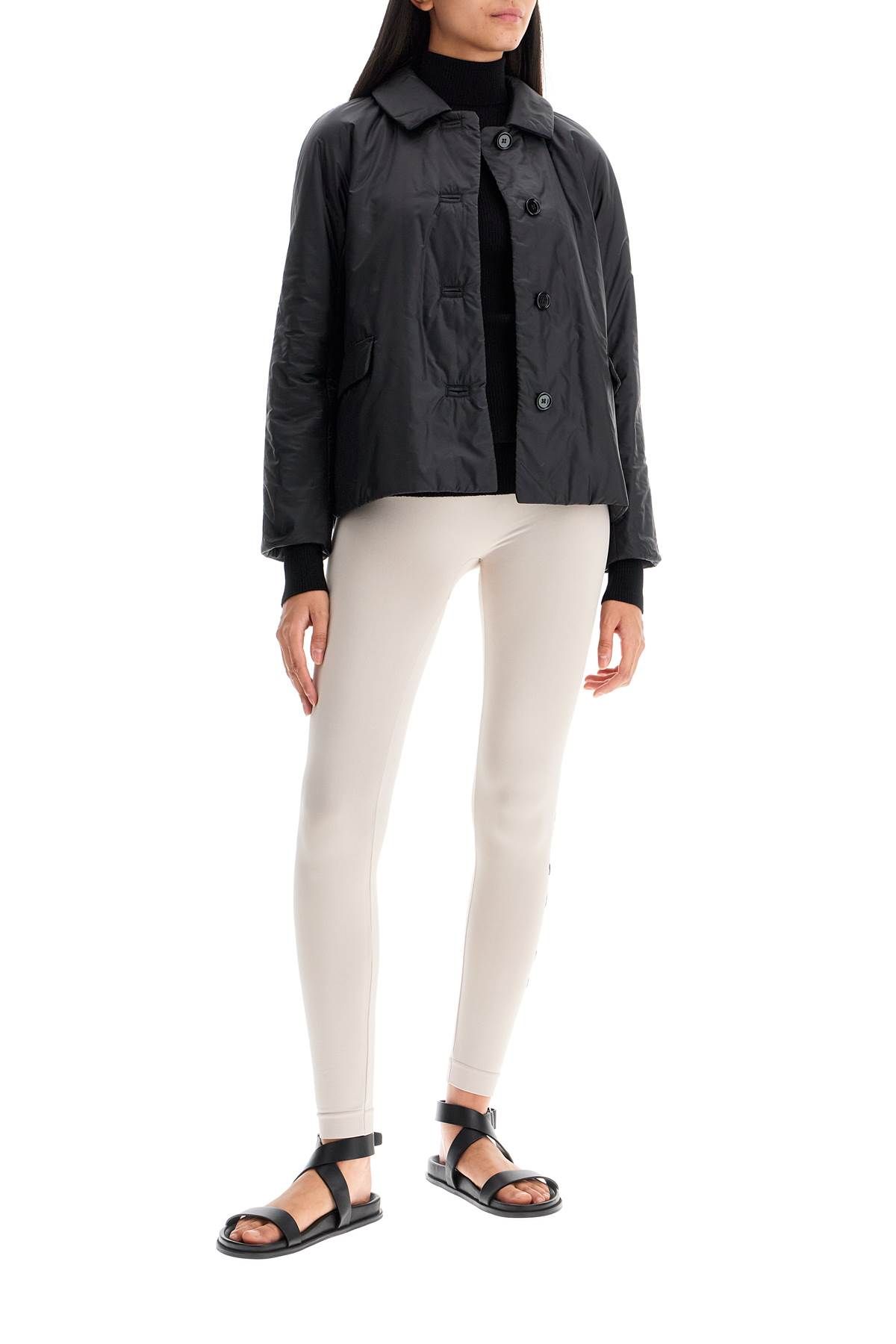 Shop Max Mara The Cube Reversible Technical Canvas Jacket In Black