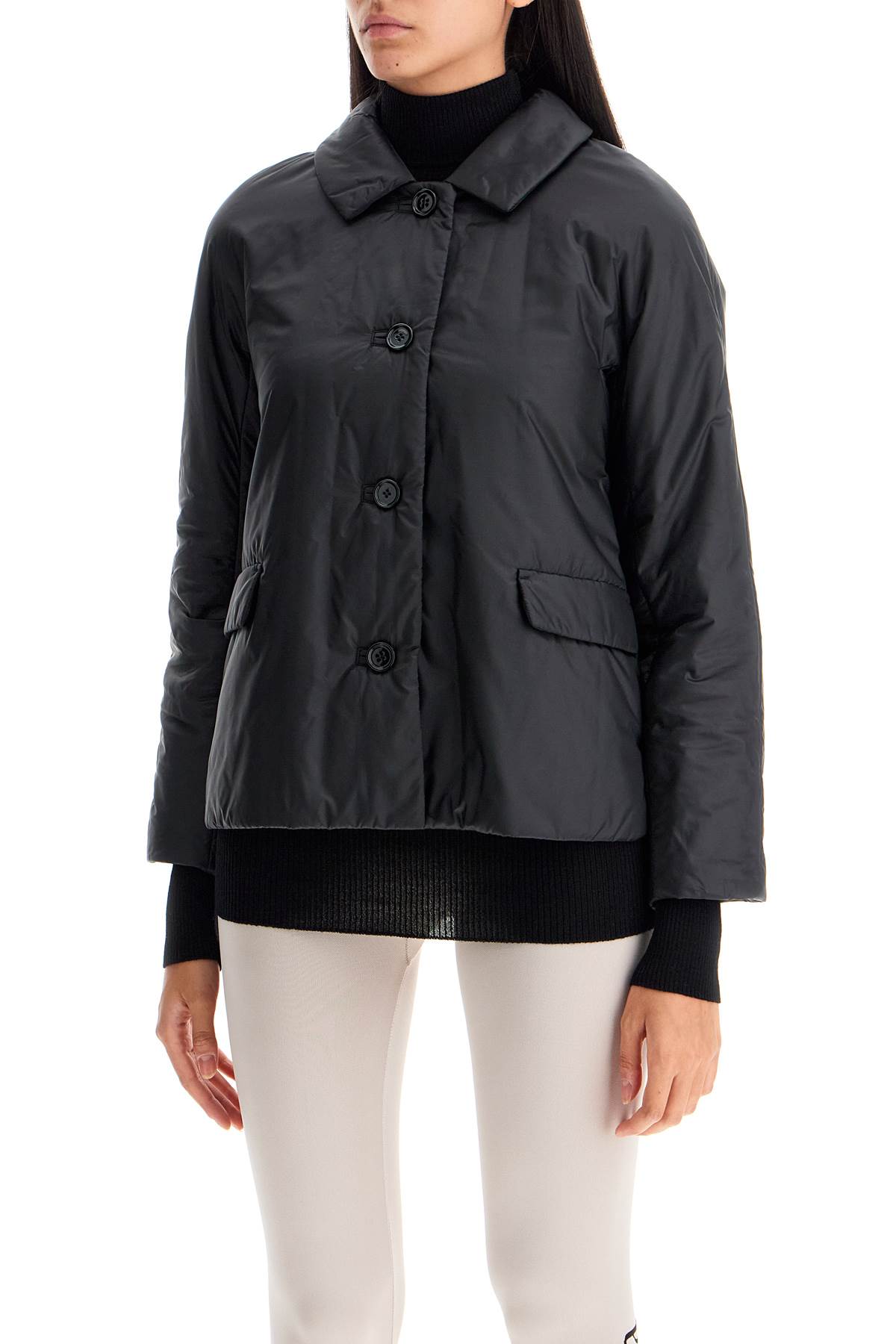 Shop Max Mara The Cube Reversible Technical Canvas Jacket In Black