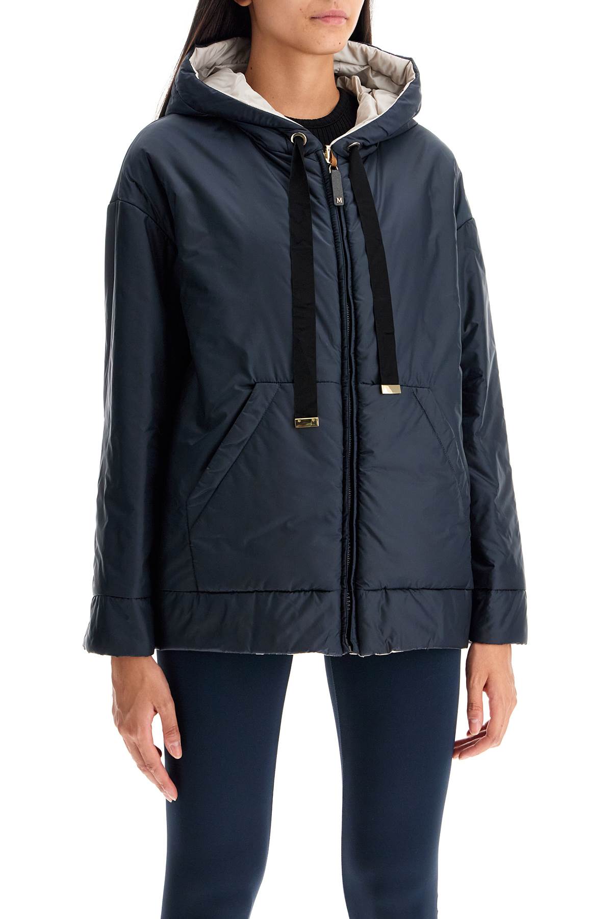 Shop Max Mara The Cube Anti-drop Canvas Jacket In Blue