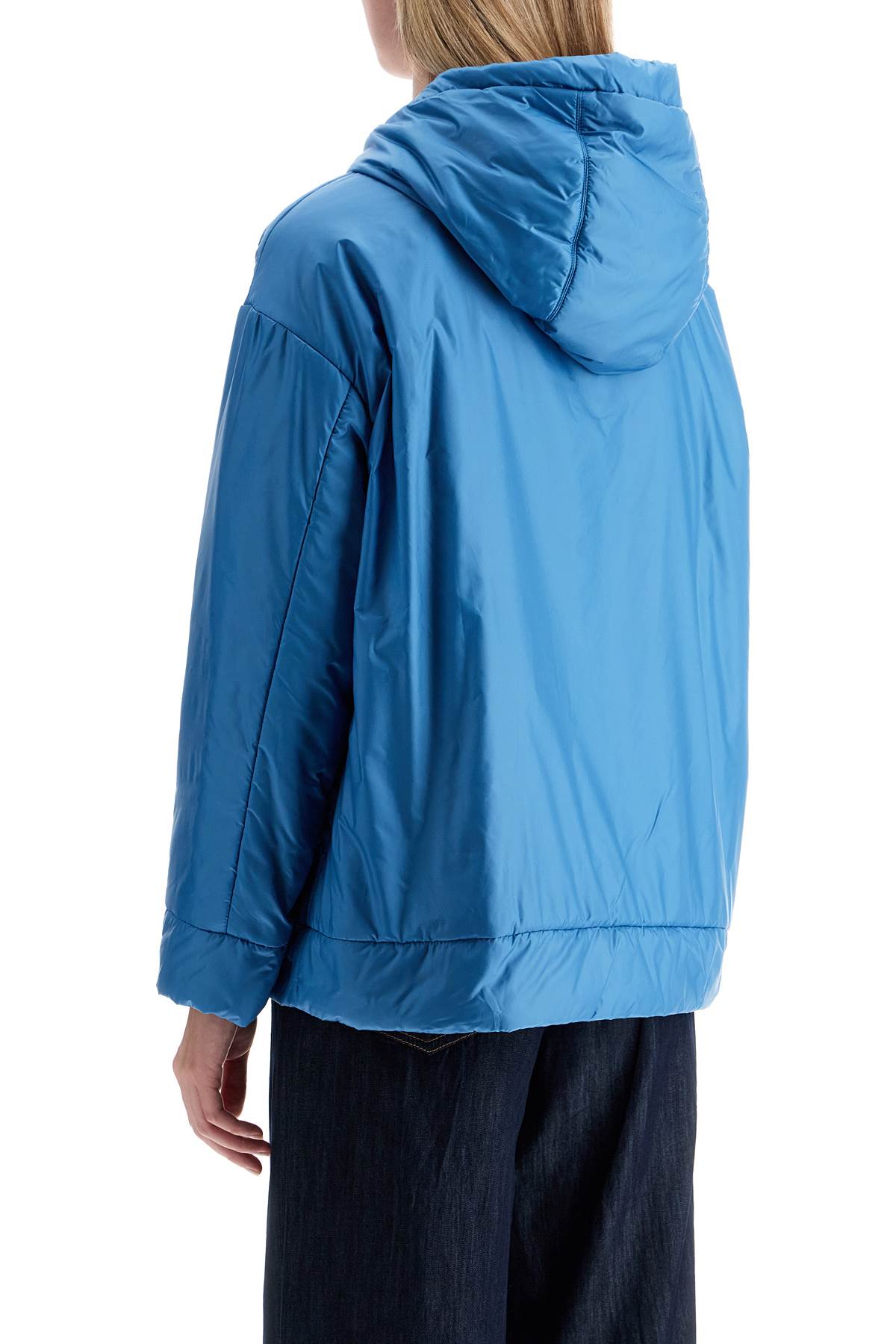 Shop Max Mara The Cube Anti-drop Canvas Jacket In Light Blue