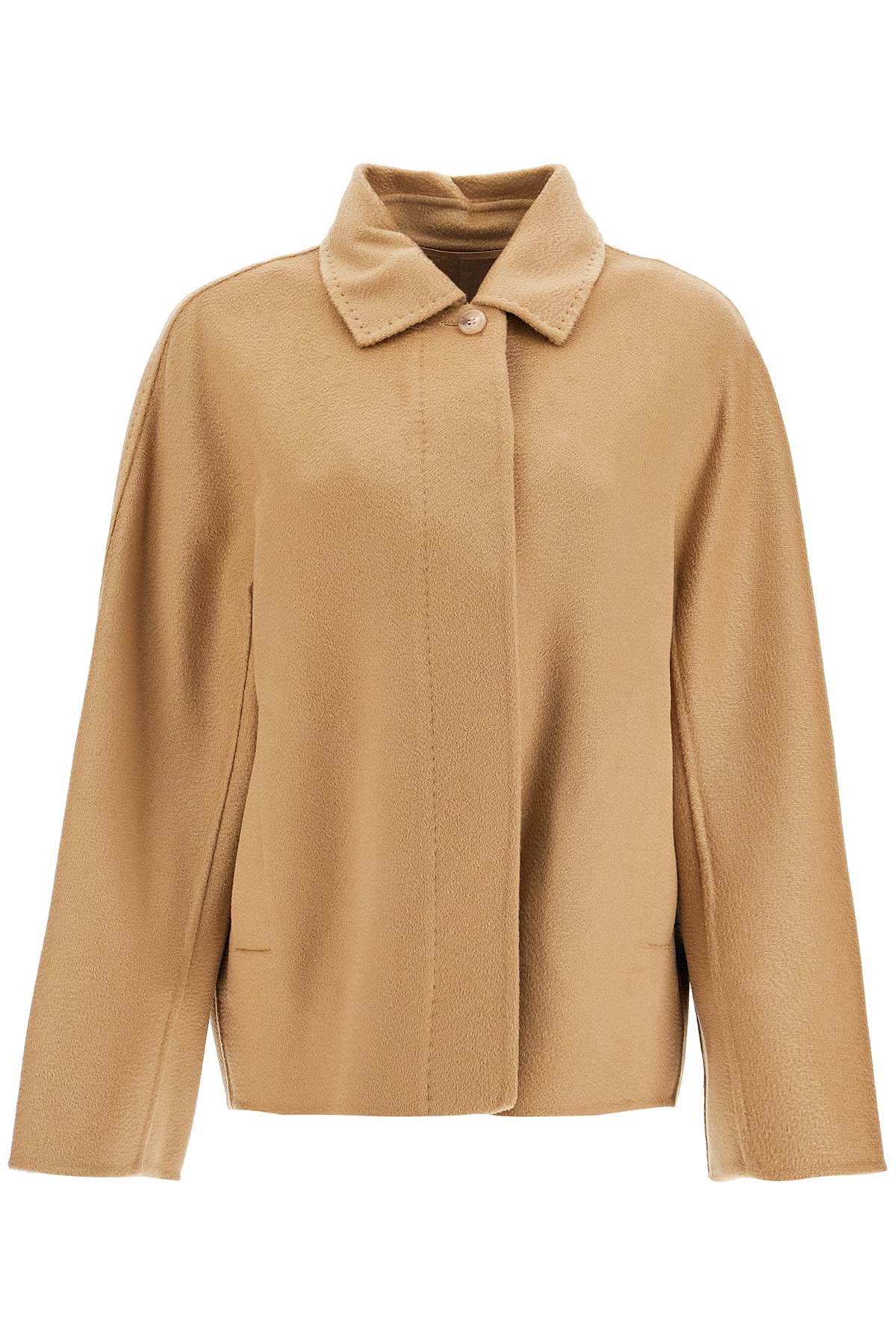 Shop Max Mara Short Cashmere Jacket For Women In Beige