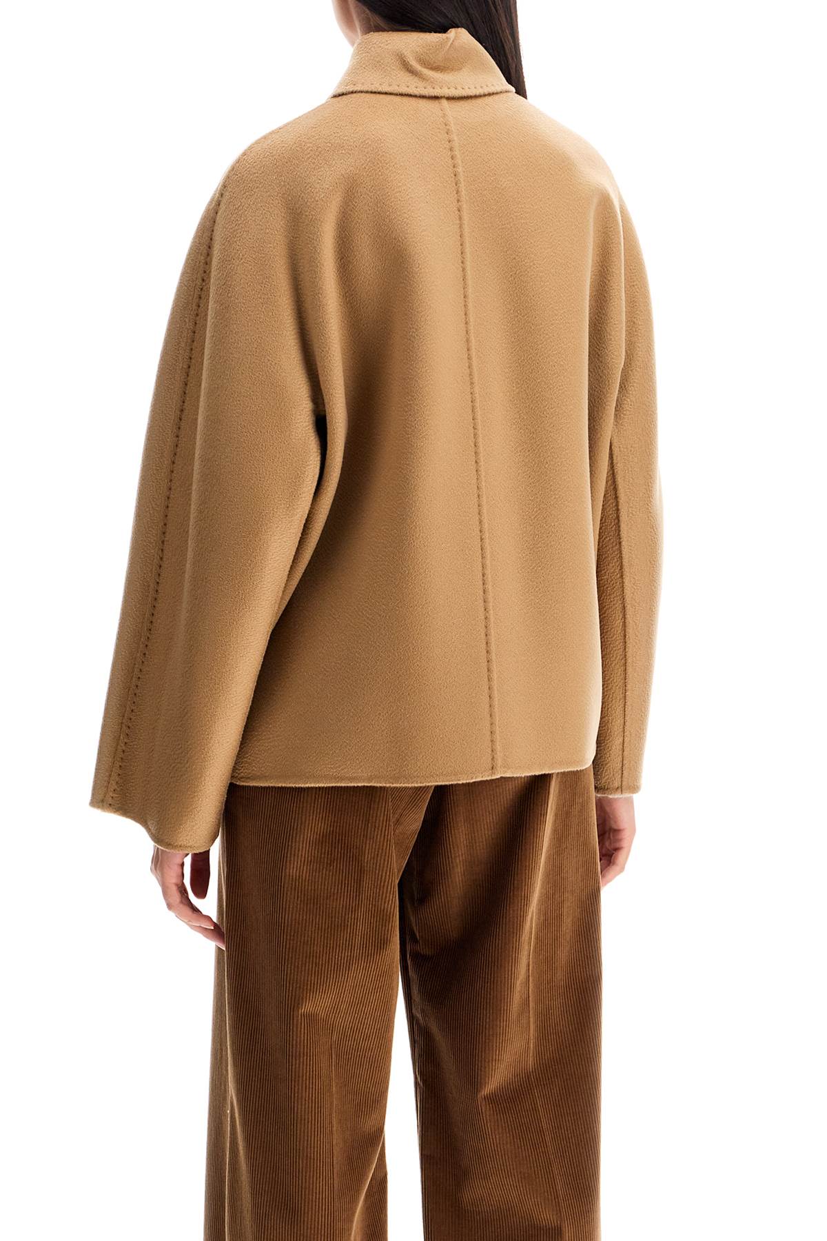 Shop Max Mara Short Cashmere Jacket For Women In Beige