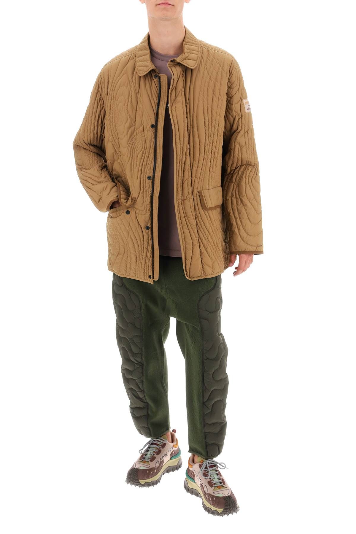 Shop Moncler X Salehe Bembury Harter-heighway Quilted Jacket In Brown