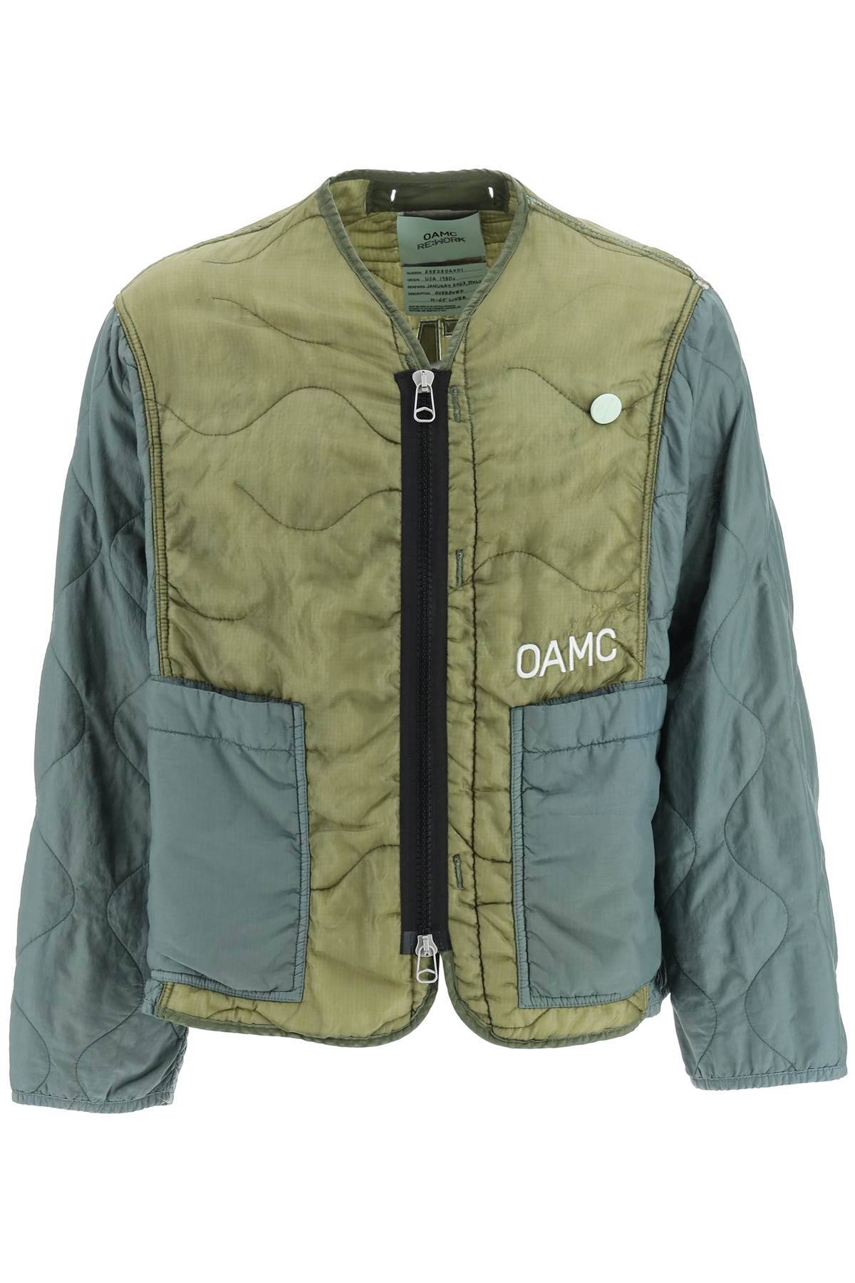 Shop Oamc 'peacemaker' Quilted Liner Jacket In Green