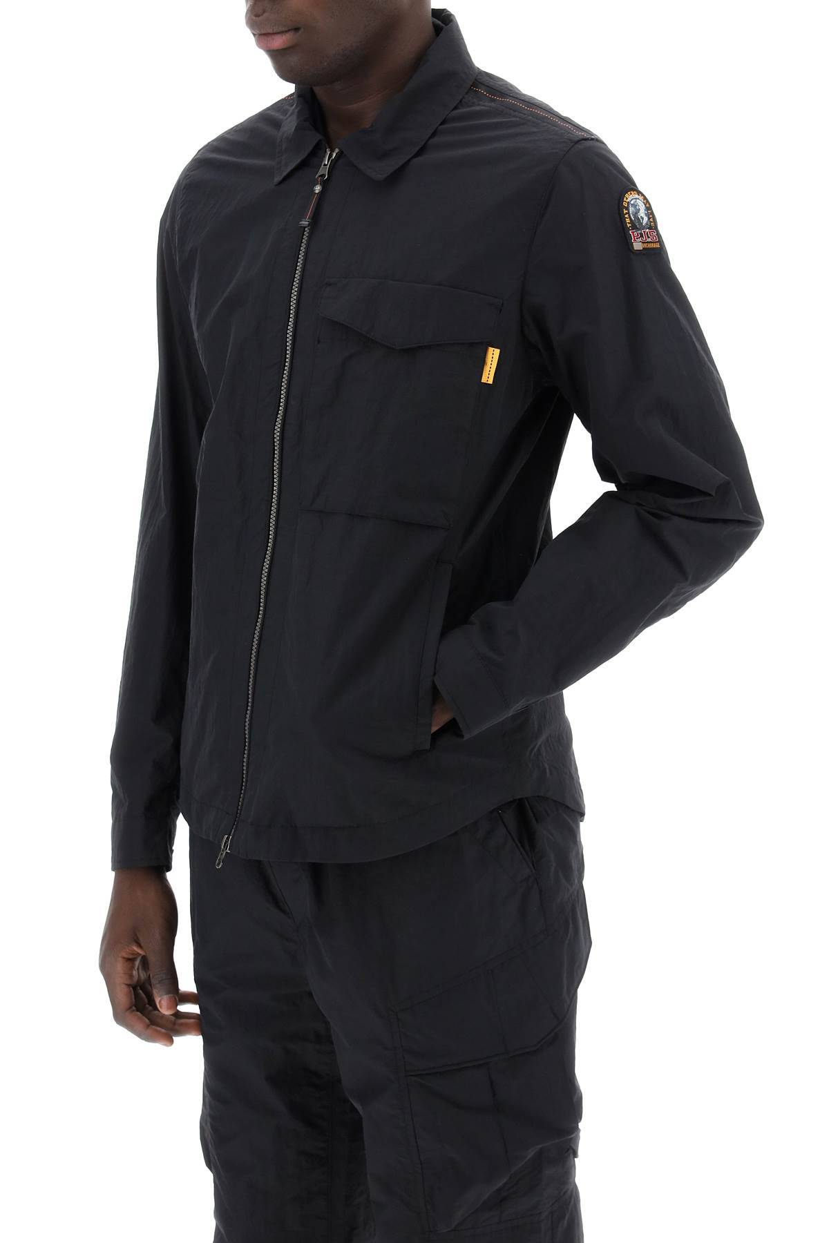 Shop Parajumpers "rayner Overshirt In Nylon In Black