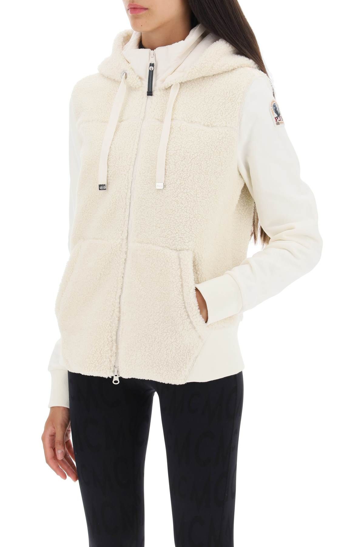 Shop Parajumpers 'moegi' Sherpa Fleece Jacket In White