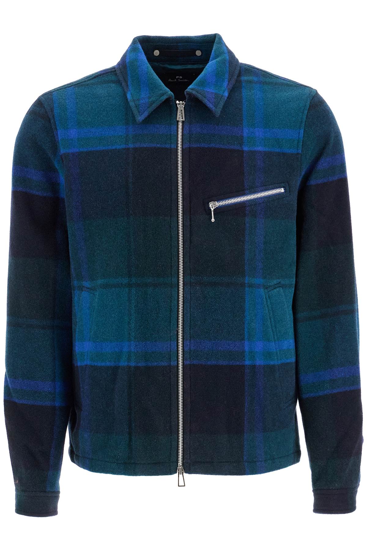 Shop Ps By Paul Smith Harrington Checkered Jacket In Green