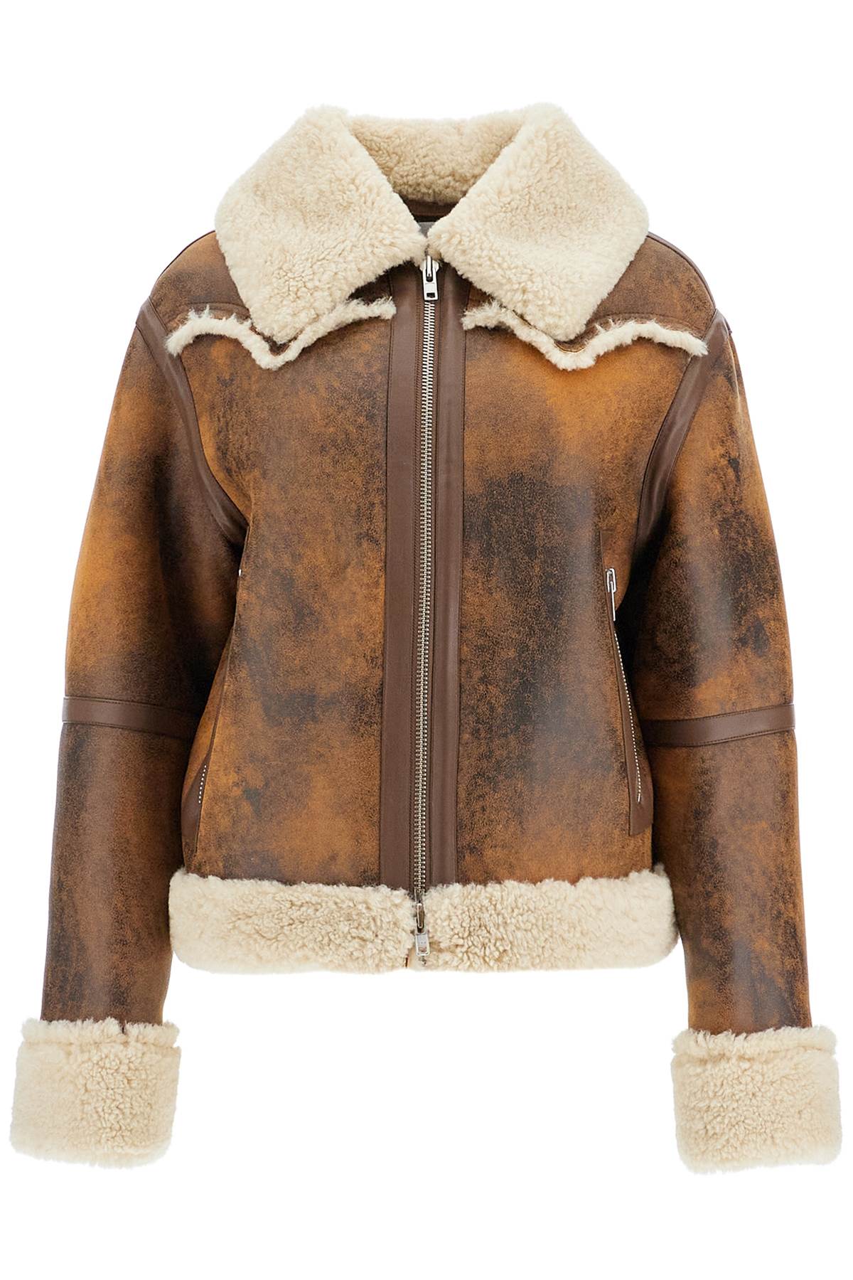 Shop Stand Studio Lessie Faux Shearling Jacket In Brown