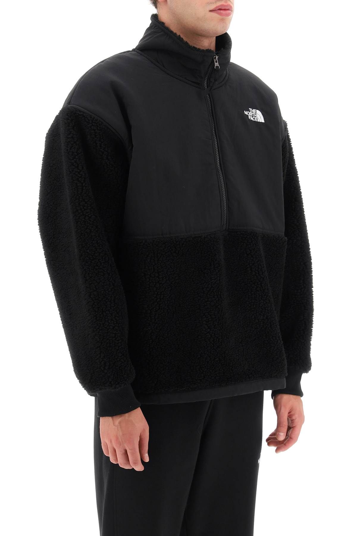 Shop The North Face Platte Sherpa Fleece Jacket In Black