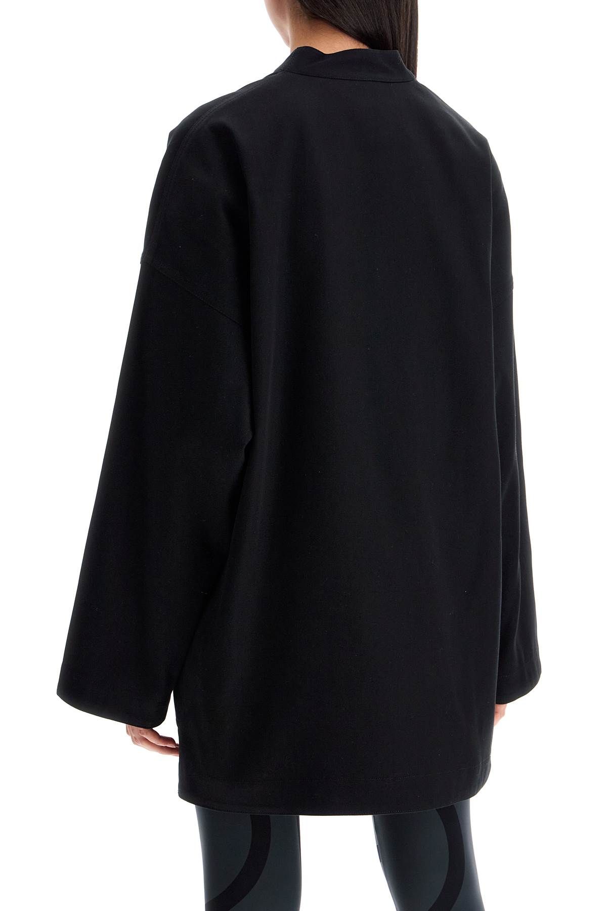 Shop Totême Cotton Twill Jacket-cardigan In Black