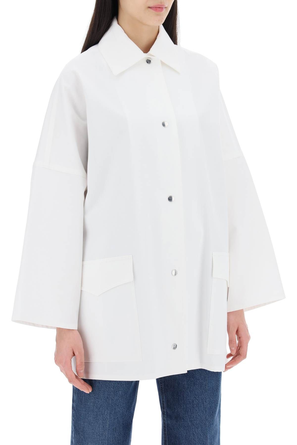Shop Totême Organic Cotton Overshirt For In White