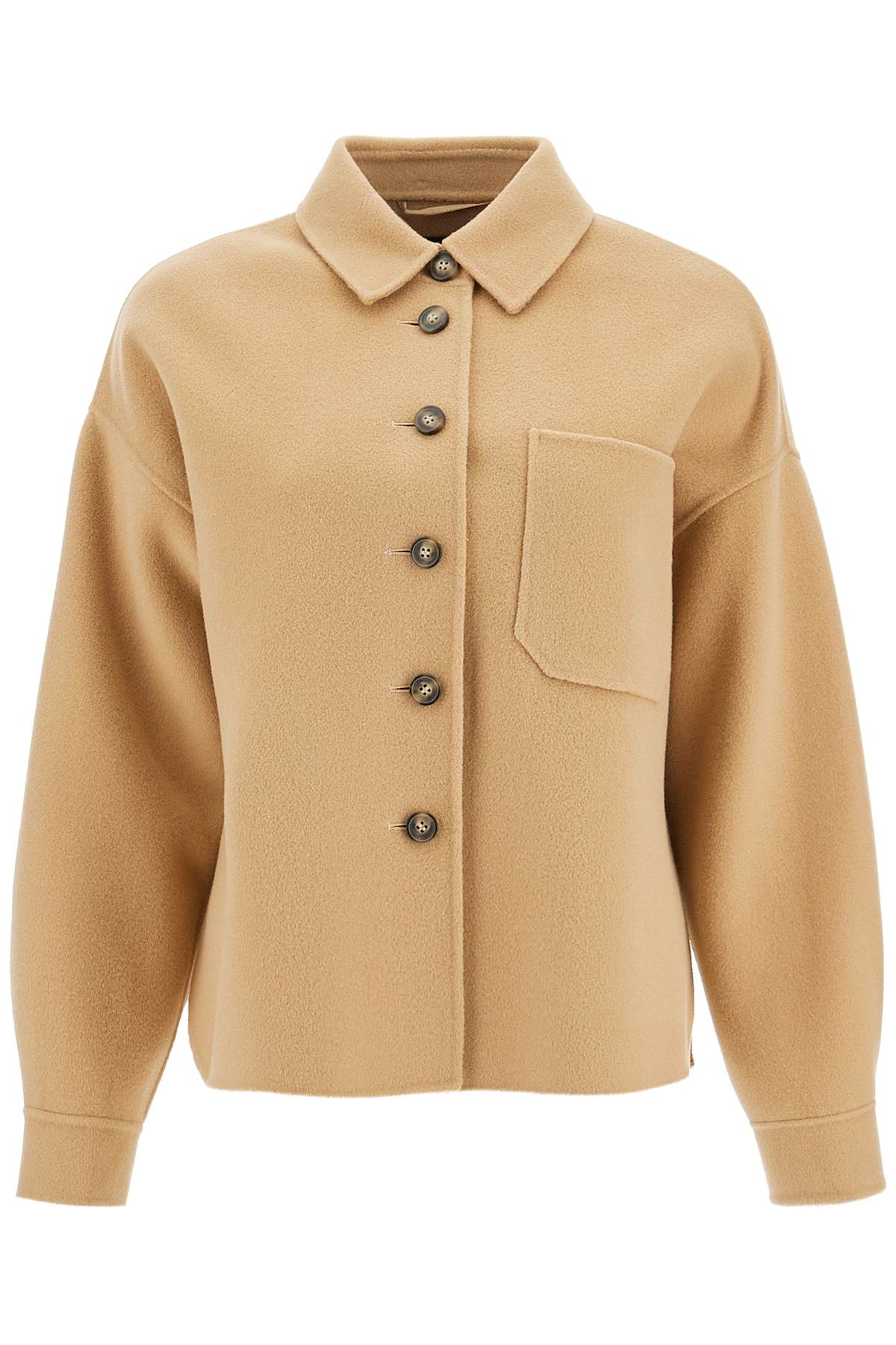 Shop Weekend Max Mara Double Wool 'emiro' Jacket In Beige