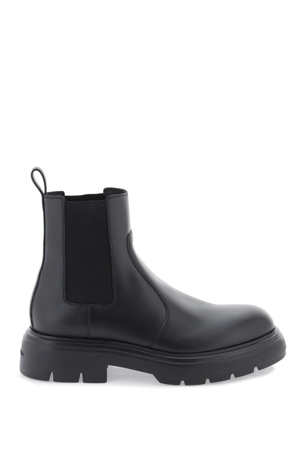 Shop Ferragamo Leather Chelsea Boots In Black