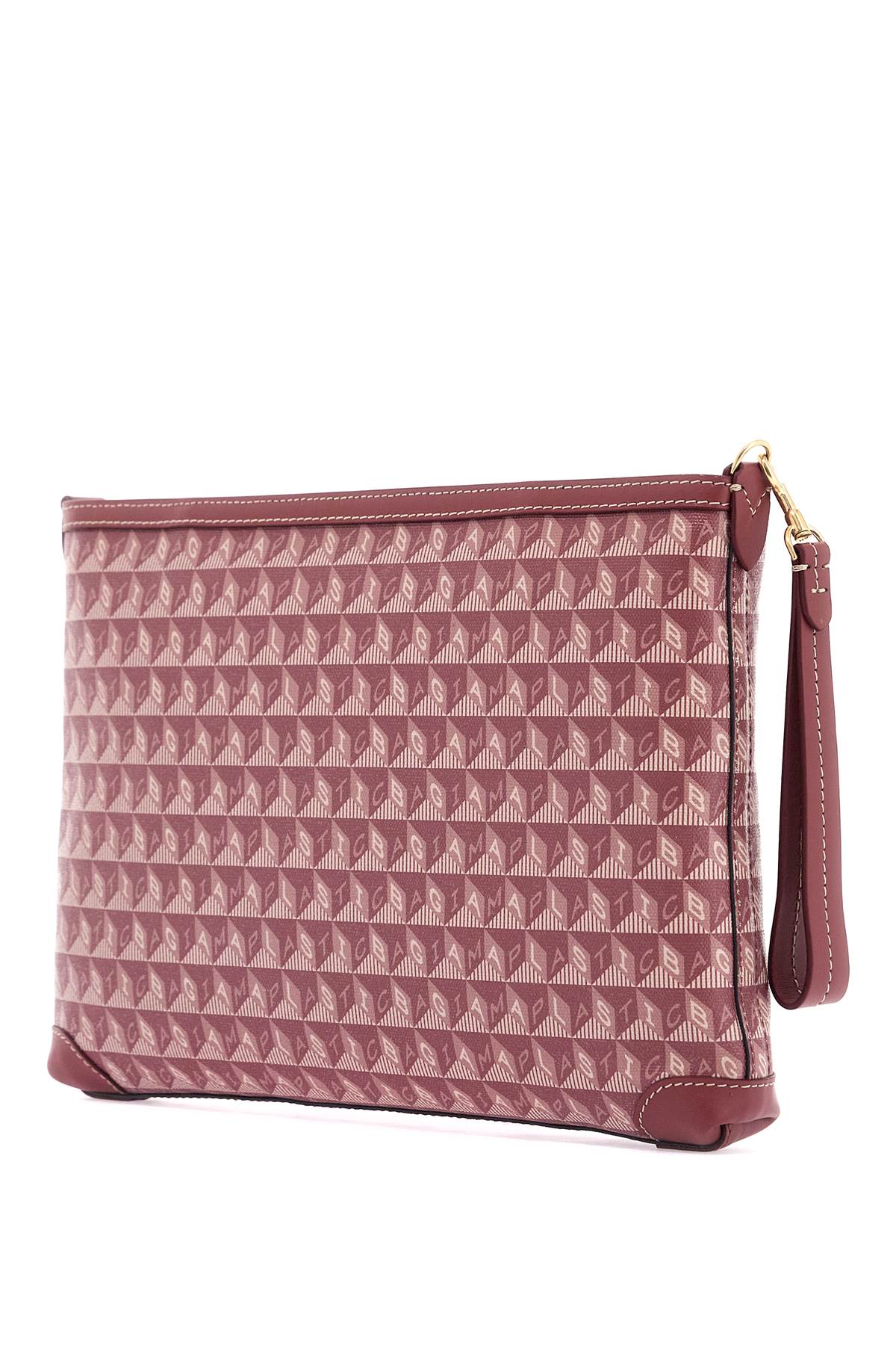 Shop Anya Hindmarch "clutch Bag With Plastic Bag Motif In Pink