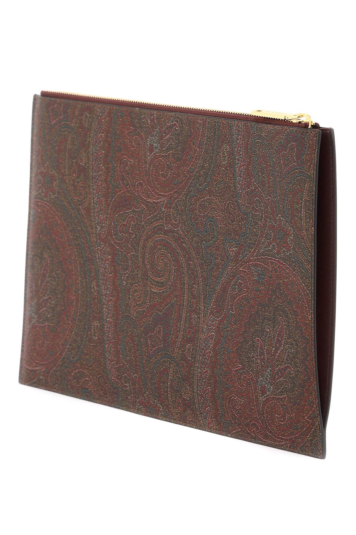 Shop Etro Paisley Pouch With Embroidery In Red