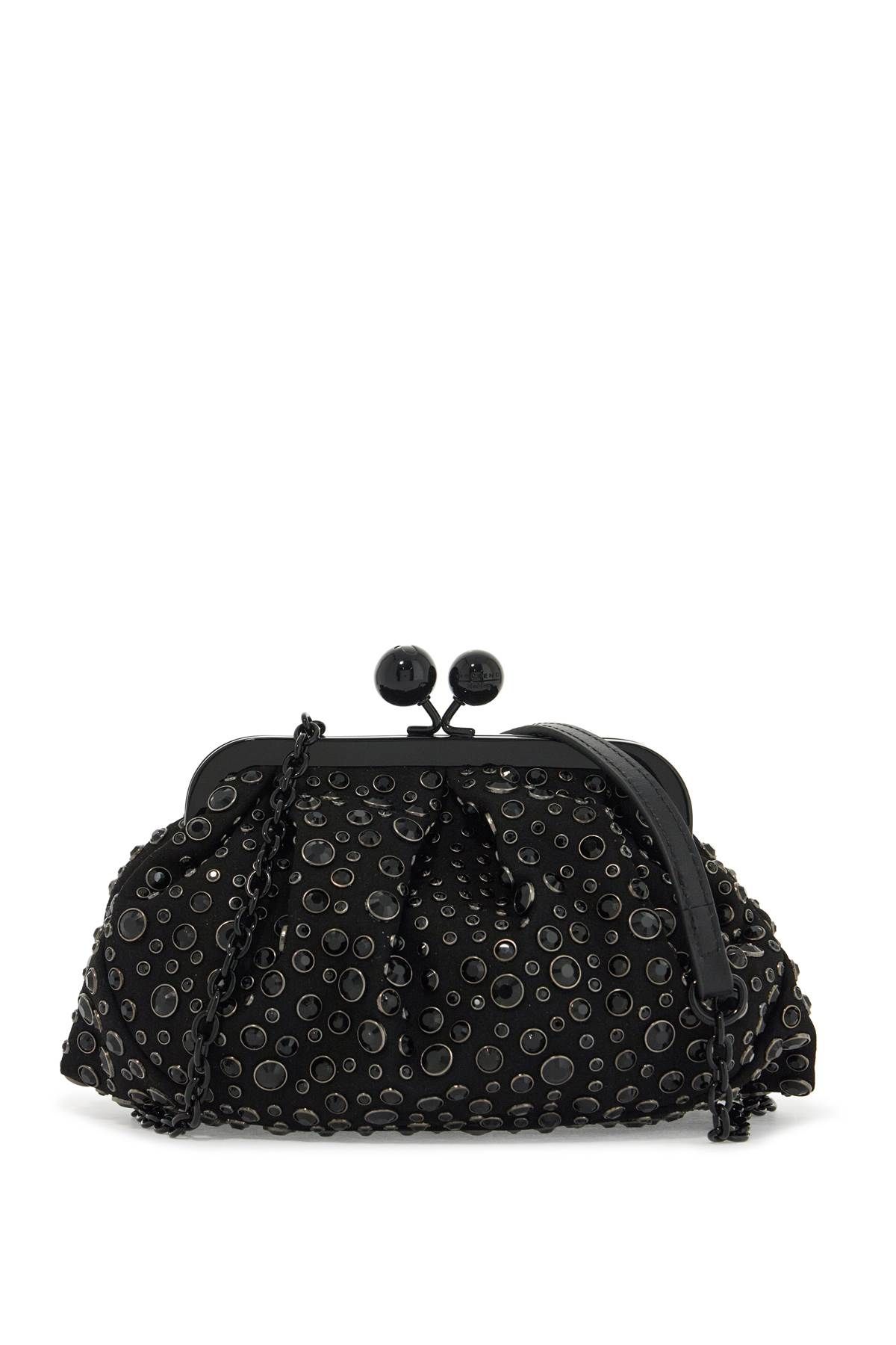 Shop Weekend Max Mara Crystal-embellished P In Black