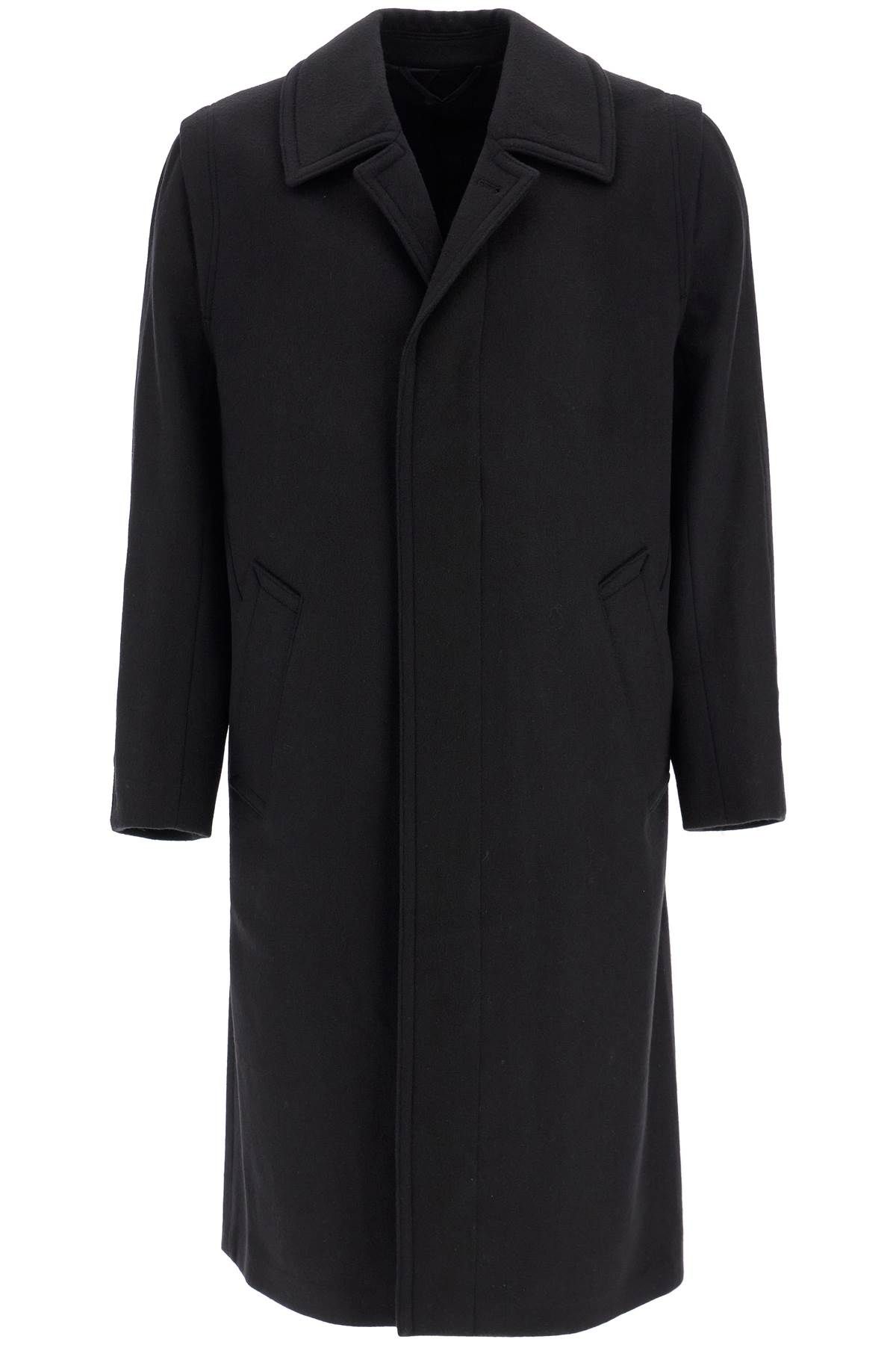 Shop Rier Woolen Loden Coat In Black