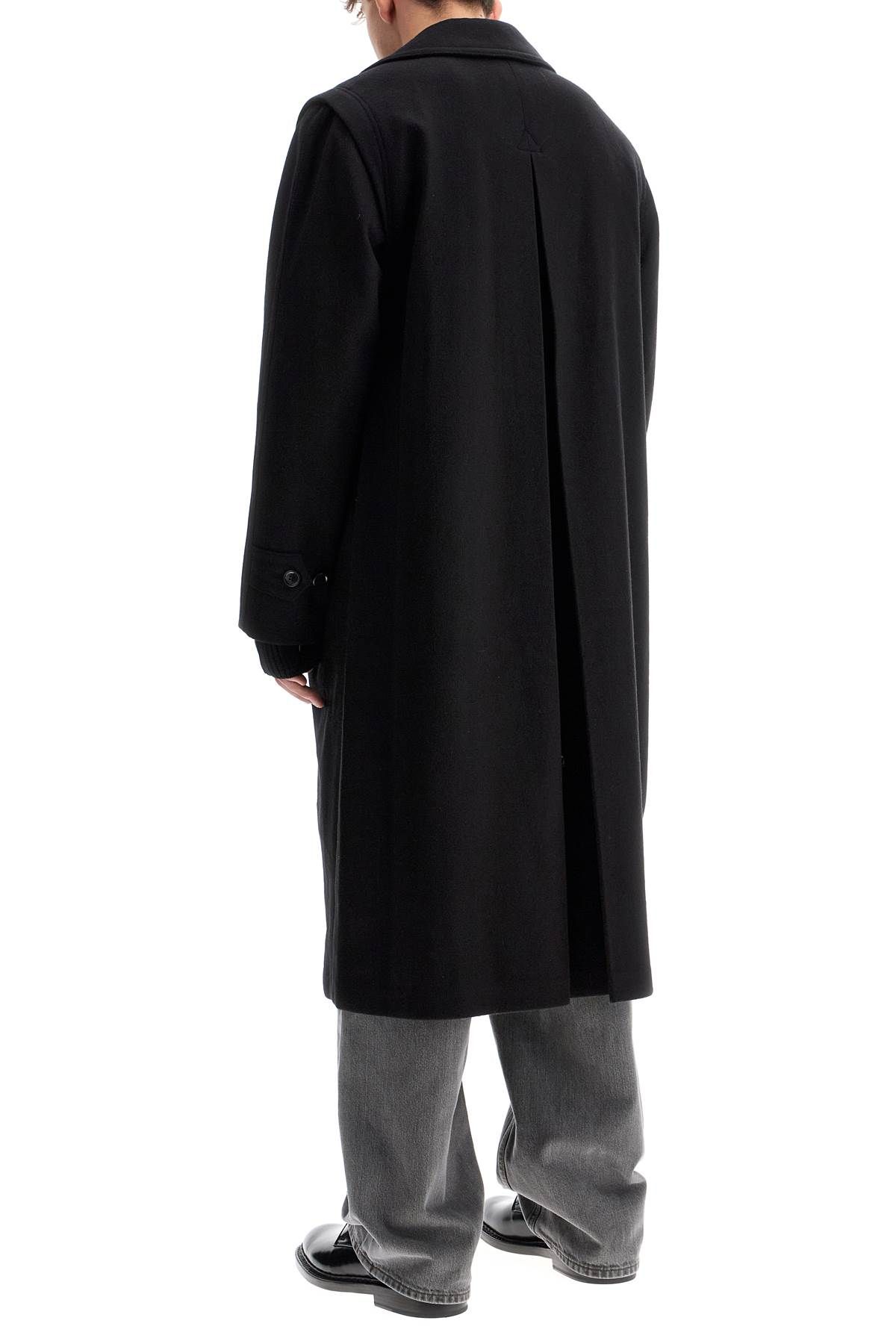 Shop Rier Woolen Loden Coat In Black