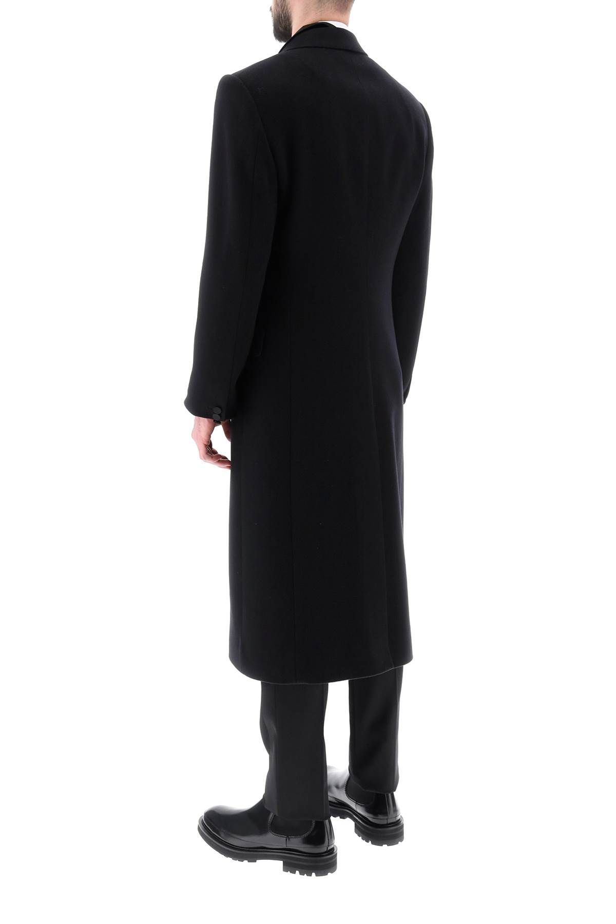 Shop Alexander Mcqueen Trompe L'oeil Double-breasted Coat In Black
