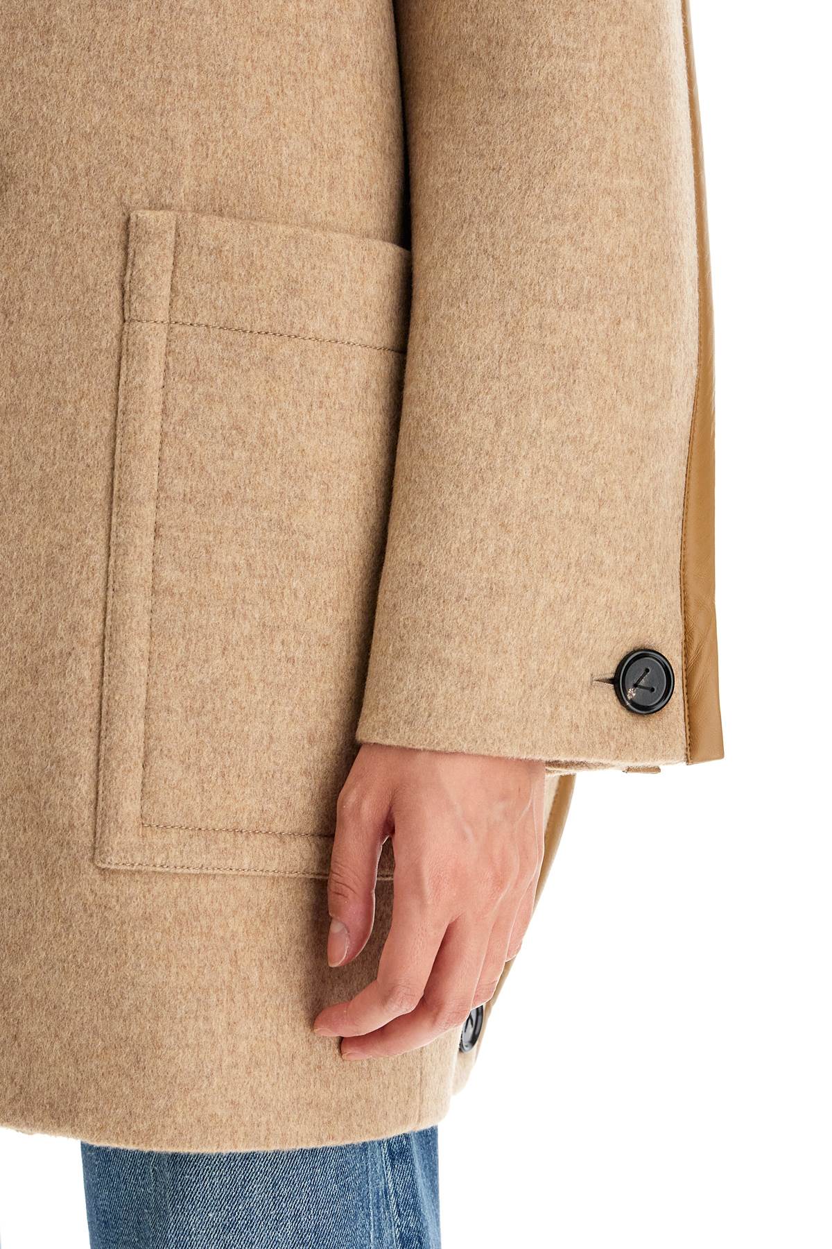 Shop Bottega Veneta Double-faced Wool Coat In Beige