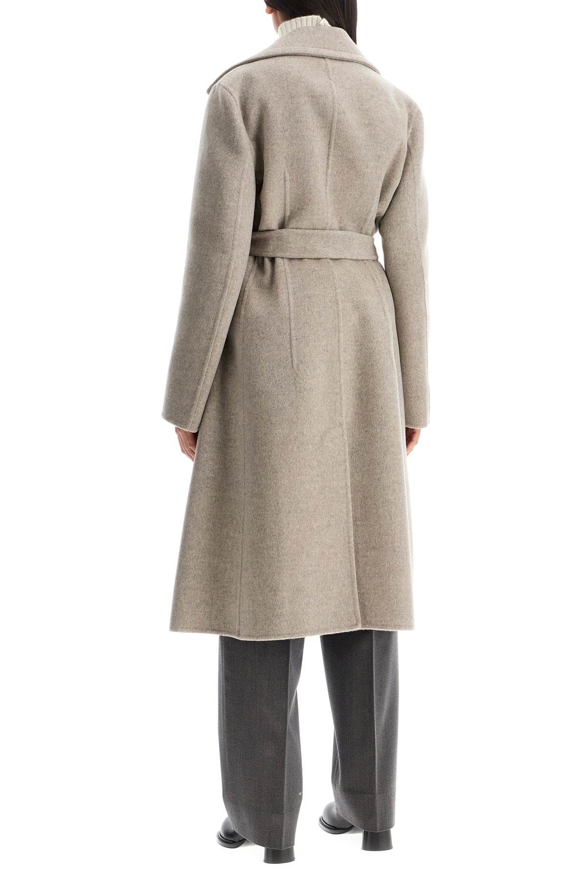 Shop Bottega Veneta Double-breasted Cashmere Coat In Neutro