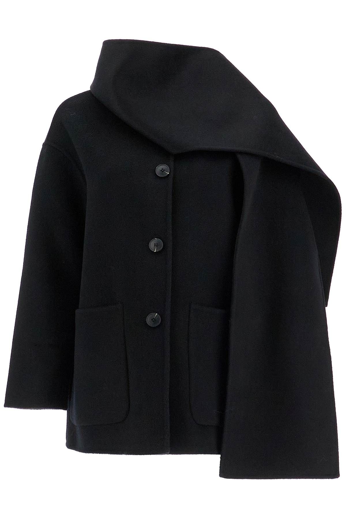 Shop Dynamis Studio "antwerp Coat With Built-in In Black