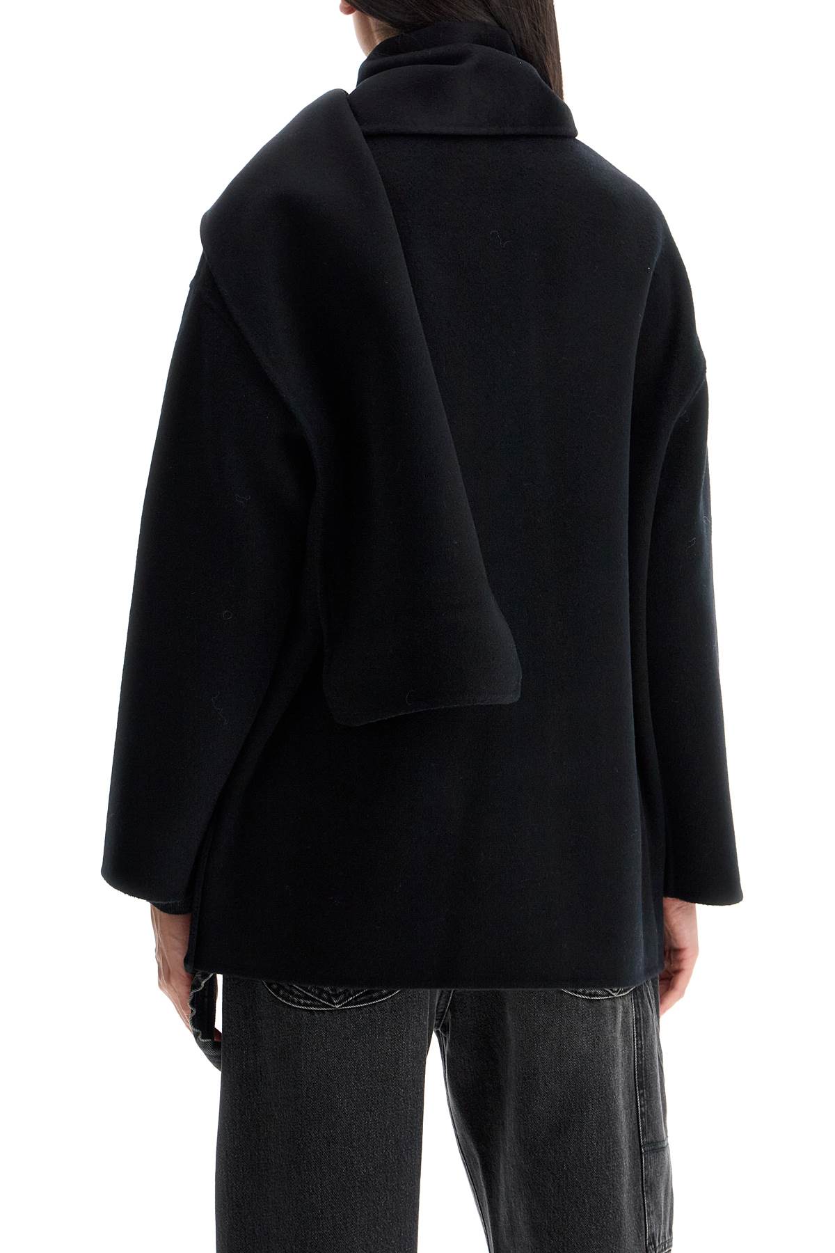 Shop Dynamis Studio "antwerp Coat With Built-in In Black