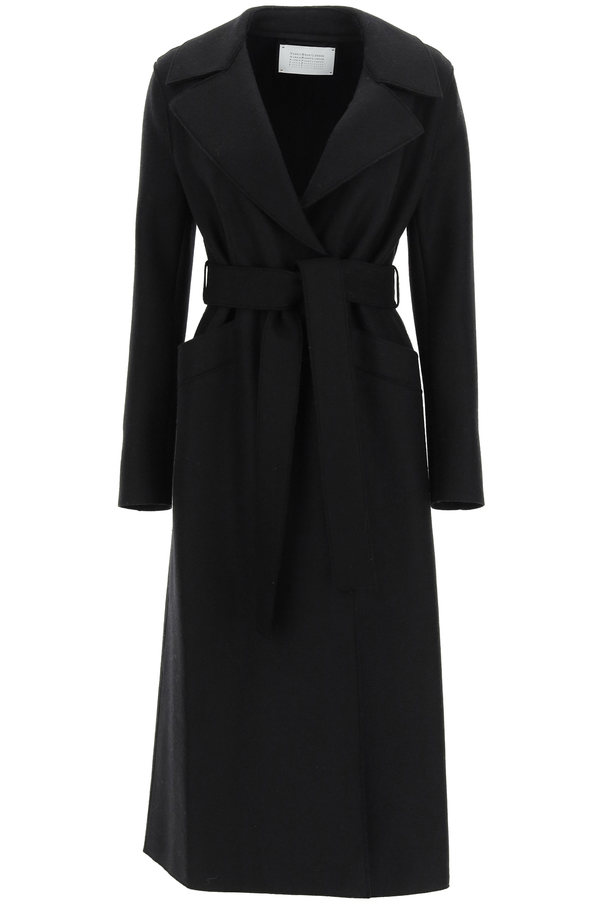 HARRIS WHARF LONDON LONG COAT IN PRESSED WOOL 