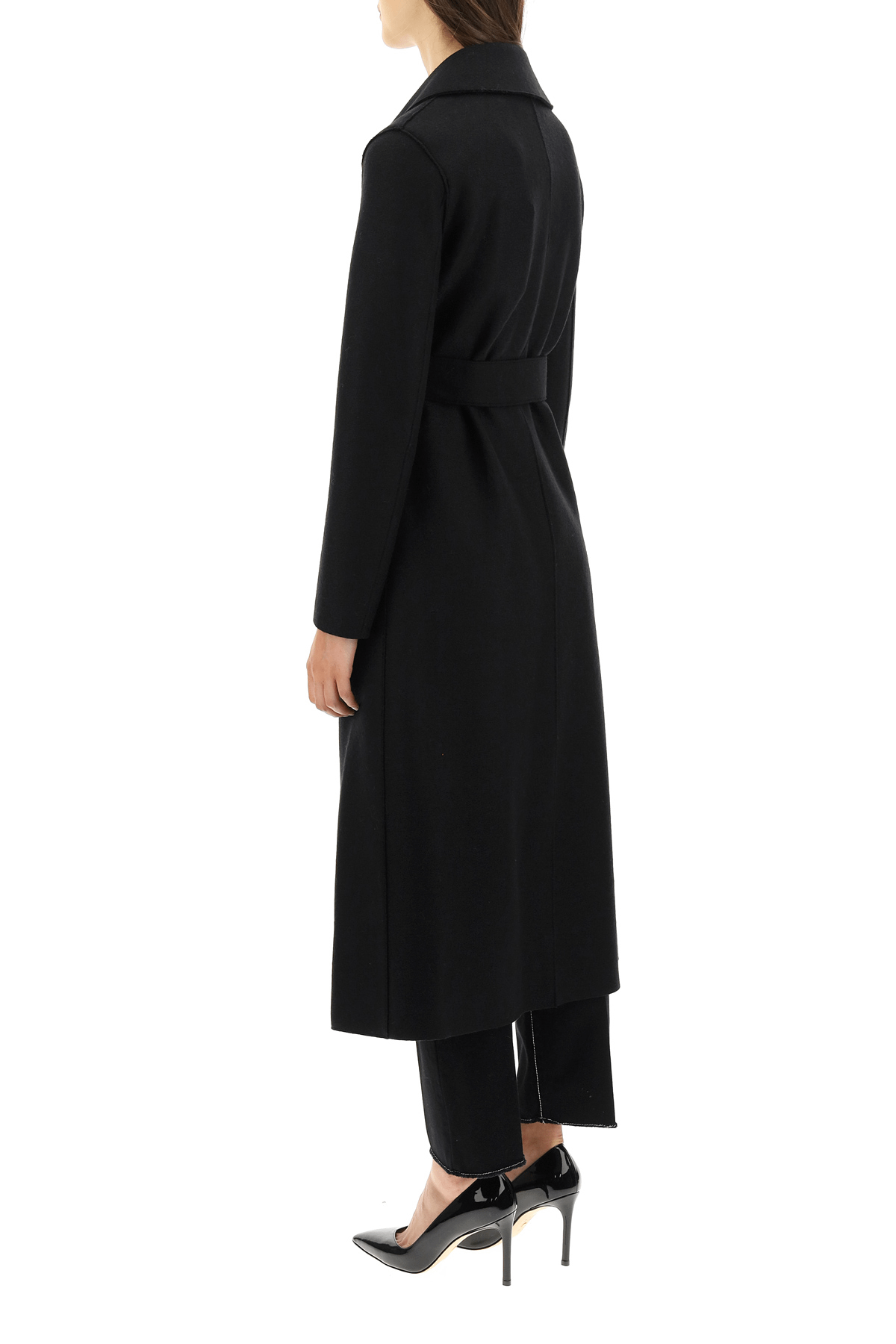 HARRIS WHARF LONDON LONG COAT IN PRESSED WOOL 