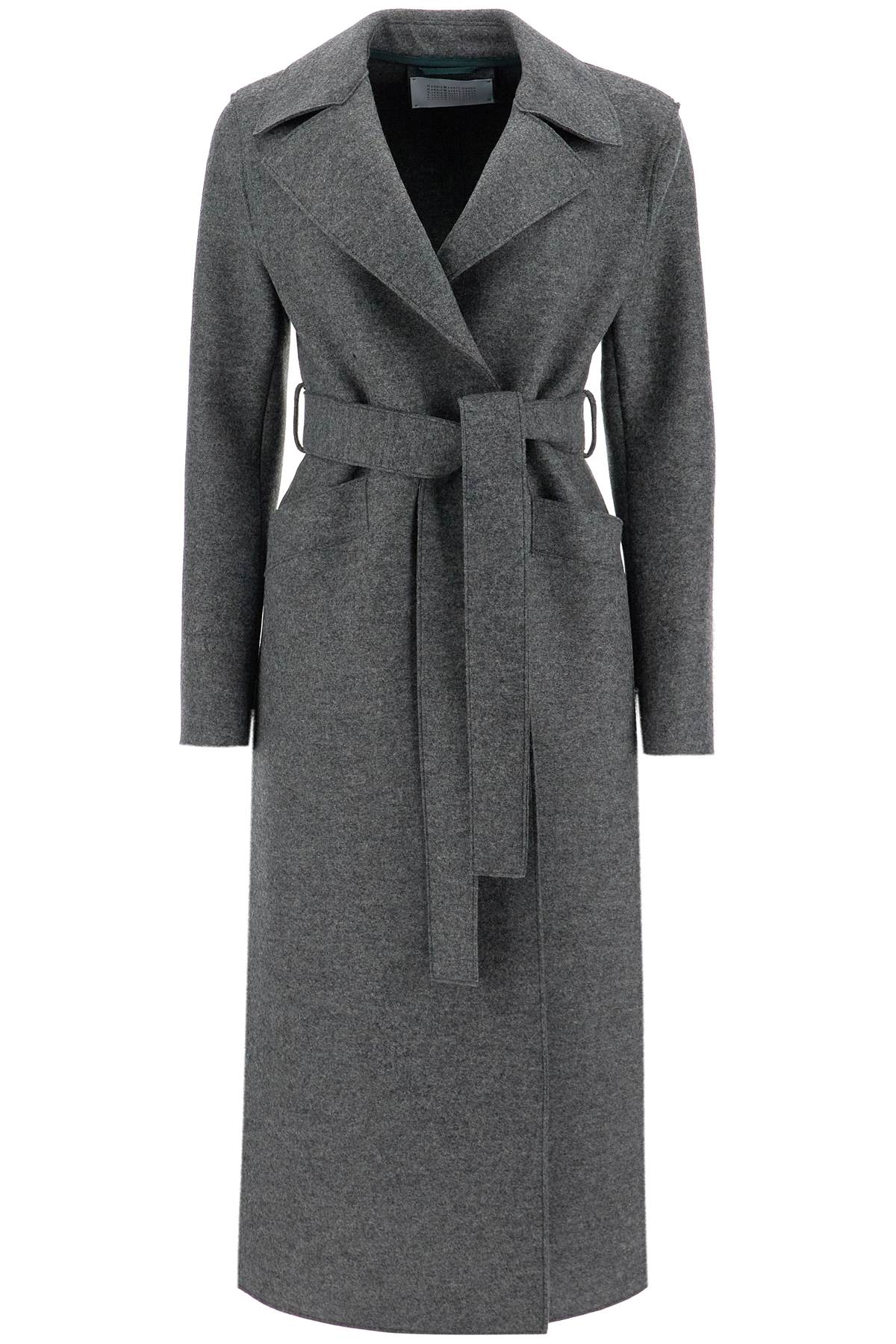 HARRIS WHARF LONDON LONG COAT IN PRESSED WOOL 