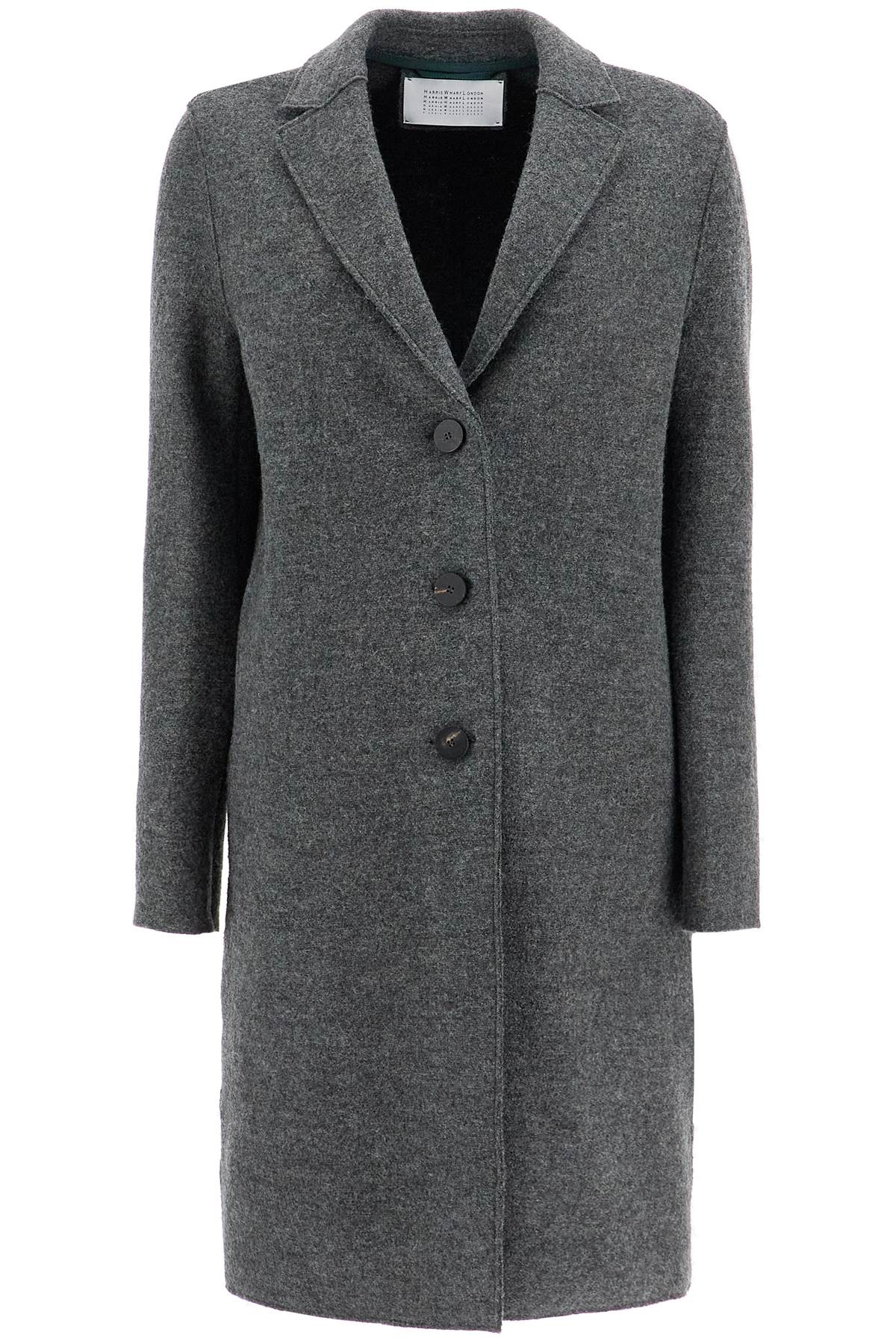 Shop Harris Wharf London Single-breasted Wool Coat In Boiled In Grey