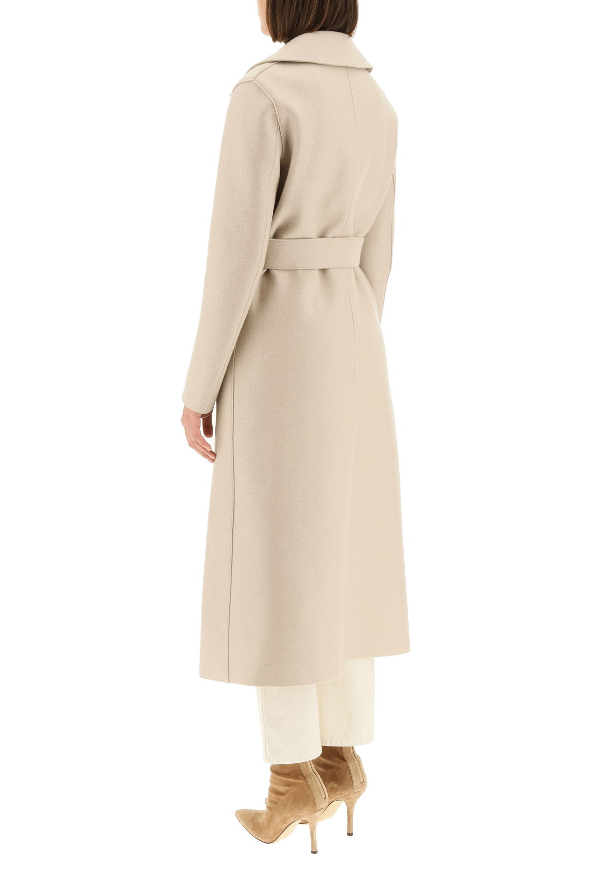 HARRIS WHARF LONDON LONG COAT IN PRESSED WOOL 