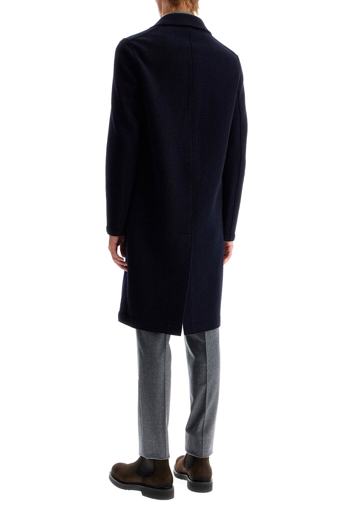 Shop Harris Wharf London Single-breasted Wool Coat In Boiled In Blue