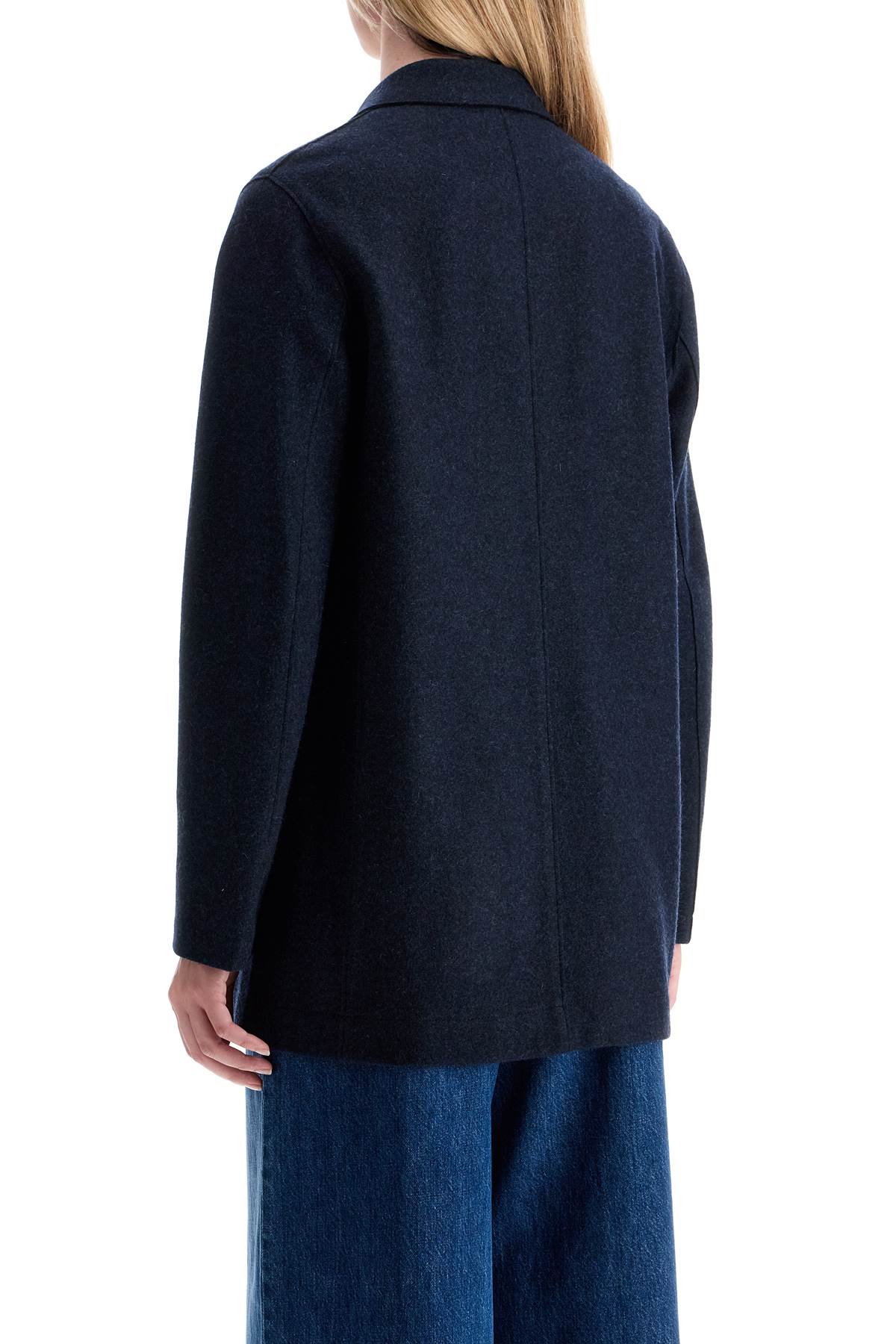 Shop Harris Wharf London Double-breasted Cashmere Coat In Blue