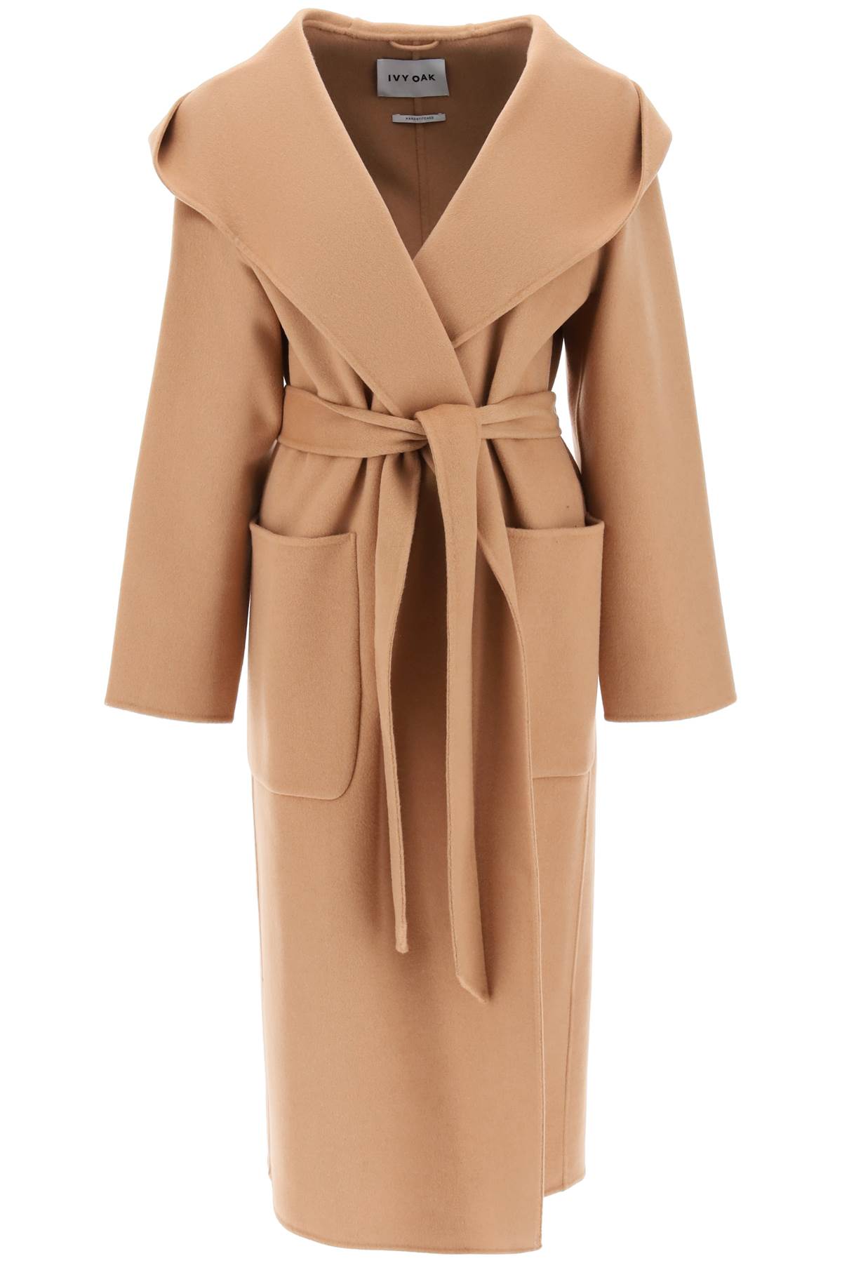 Shop Ivy & Oak Celia Edie Hooded Coat In Beige