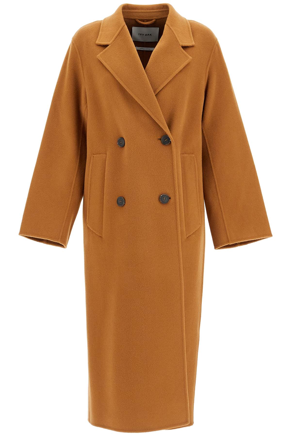 Shop Ivy & Oak Clara Double-breasted Wool Coat In Brown