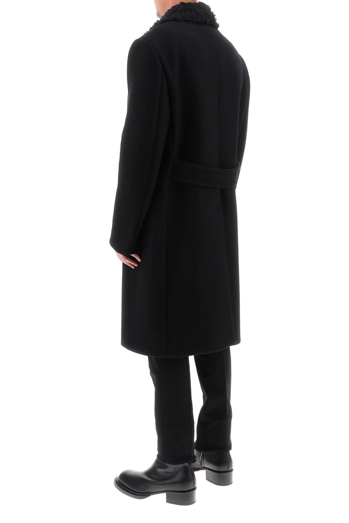 Shop Lanvin Wool Oversize Coat In Black