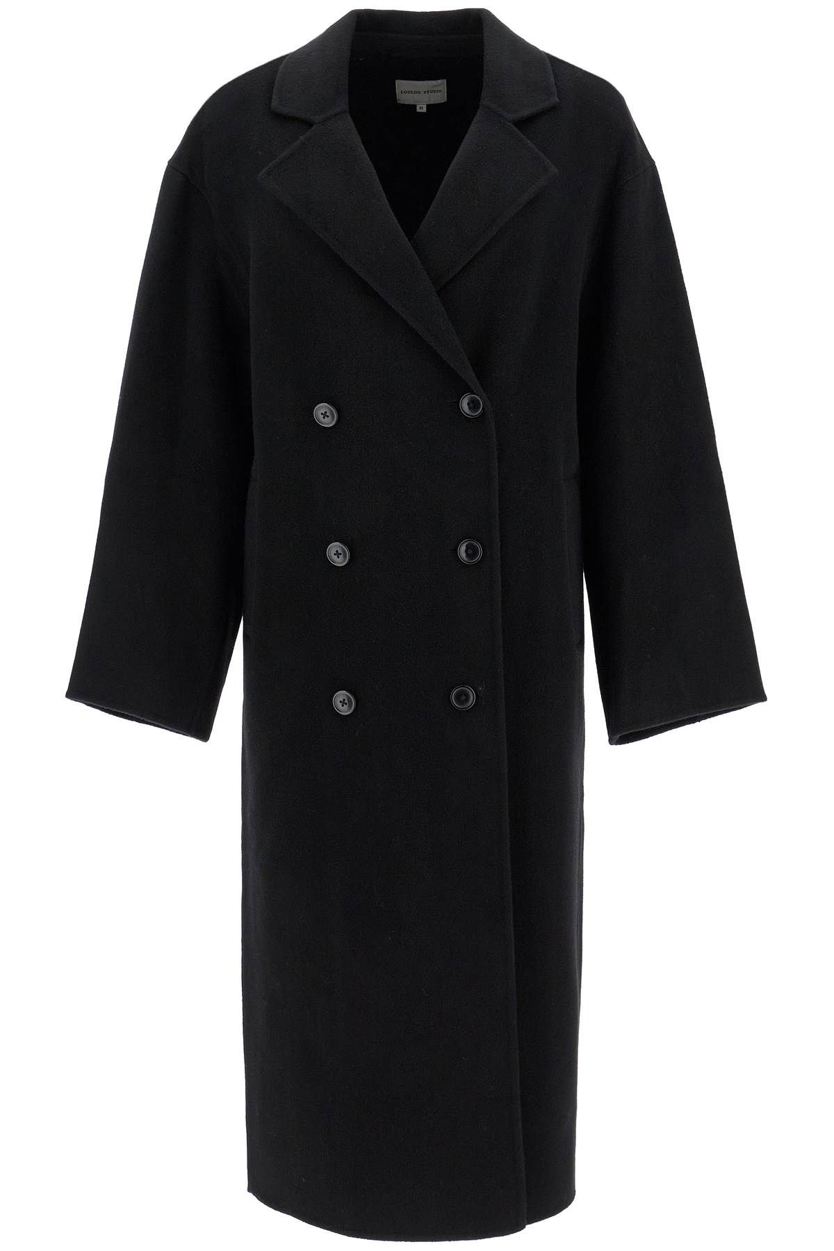 Shop Loulou Studio Long Wool And Cashmere Coat 'borne In Black