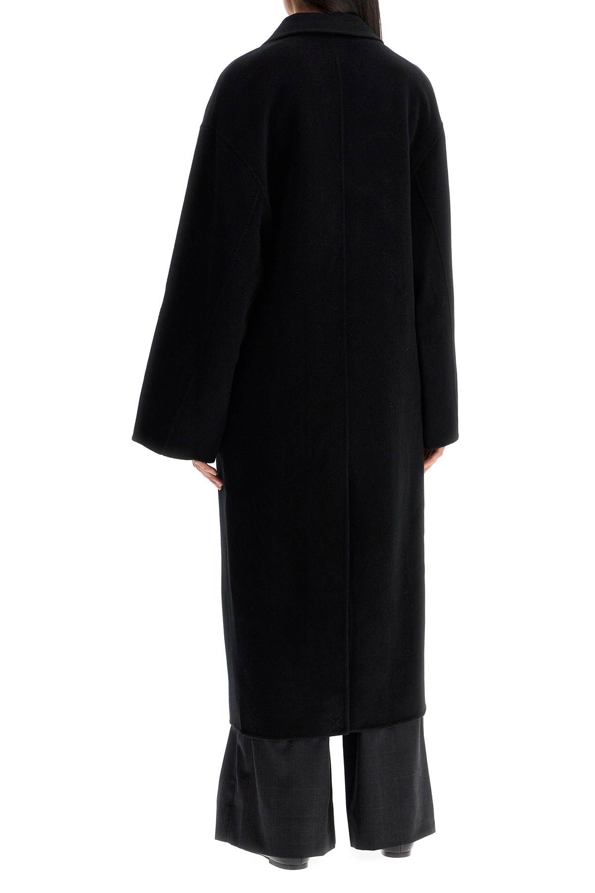 Shop Loulou Studio Long Wool And Cashmere Coat 'borne In Black