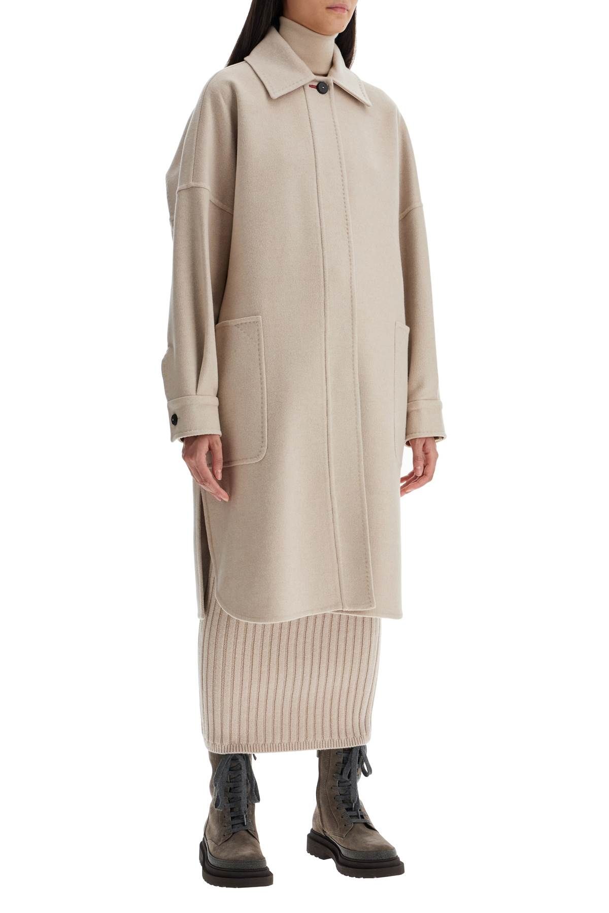 Shop Max Mara "cashmere Oversized Chemise Coat In Neutro