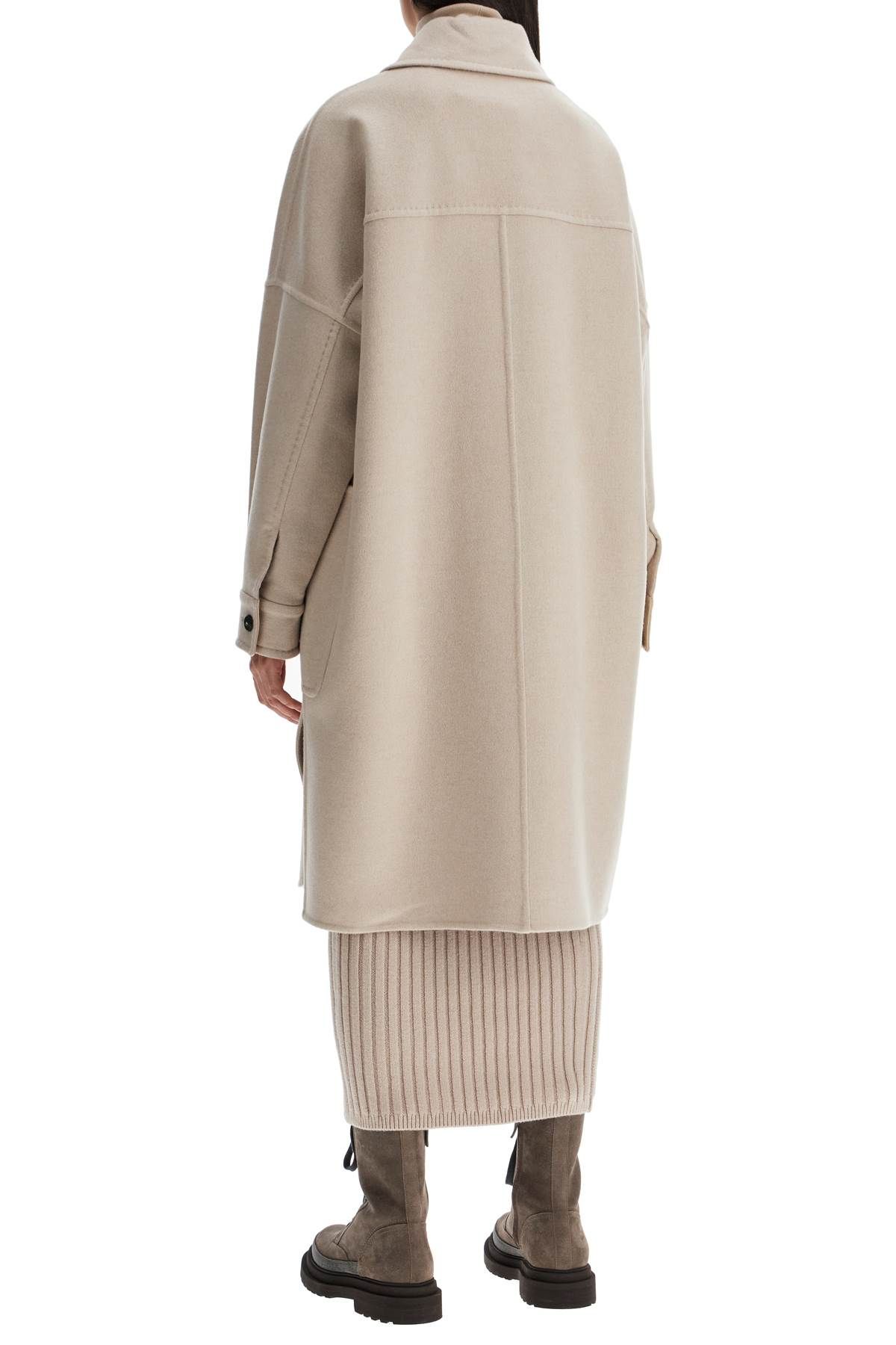 Shop Max Mara "cashmere Oversized Chemise Coat In Neutro