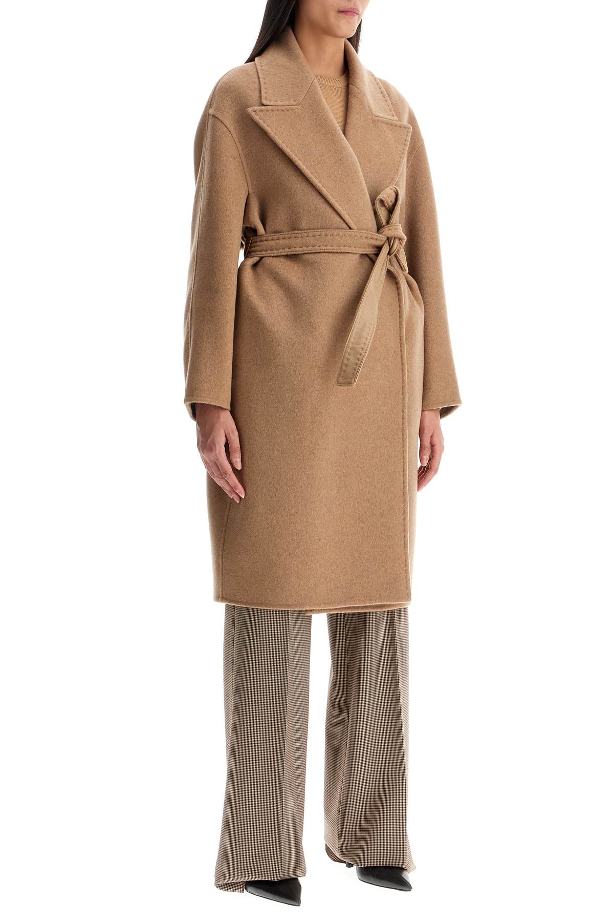 Shop Max Mara Cashmere Robe-style Coat With Eight In Beige